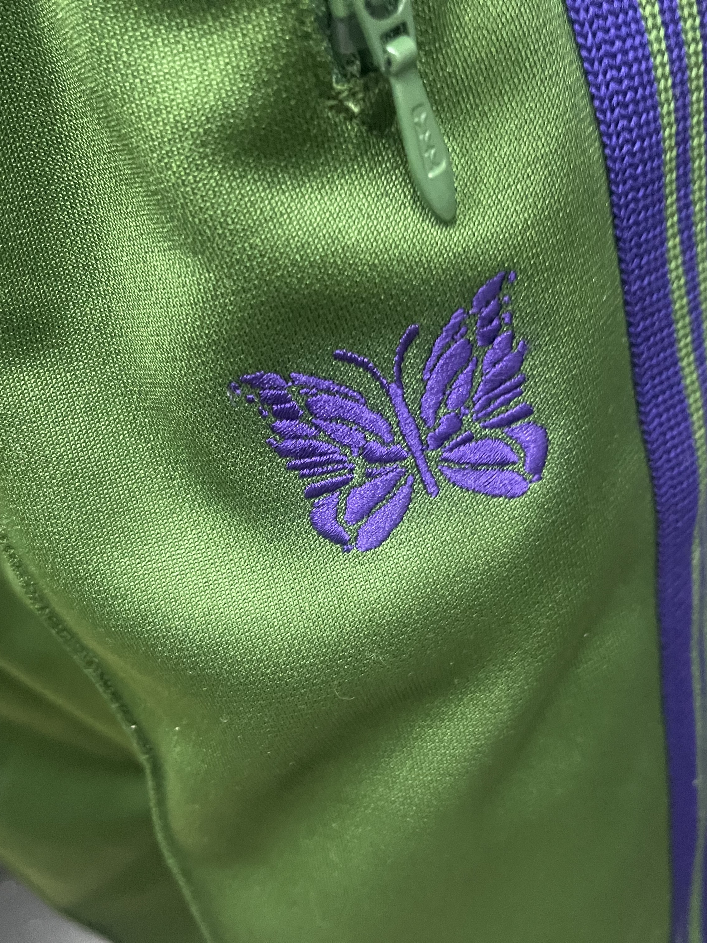 Needles Track Pants Poly Smooth Ivy Green 착용 스타일