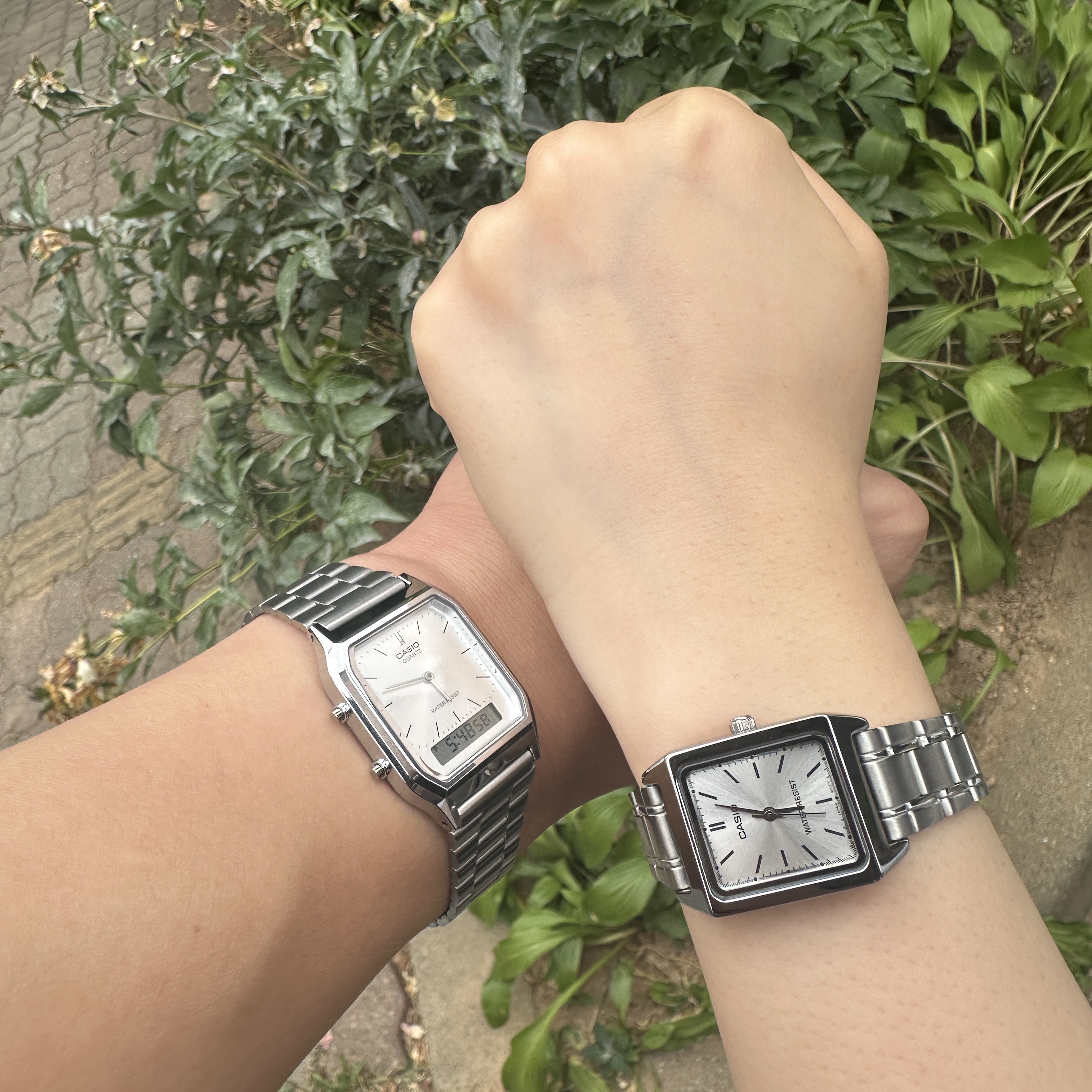 Casio AQ-230A-7AMQY, Casio LTP-V007D-7E 착용 스타일