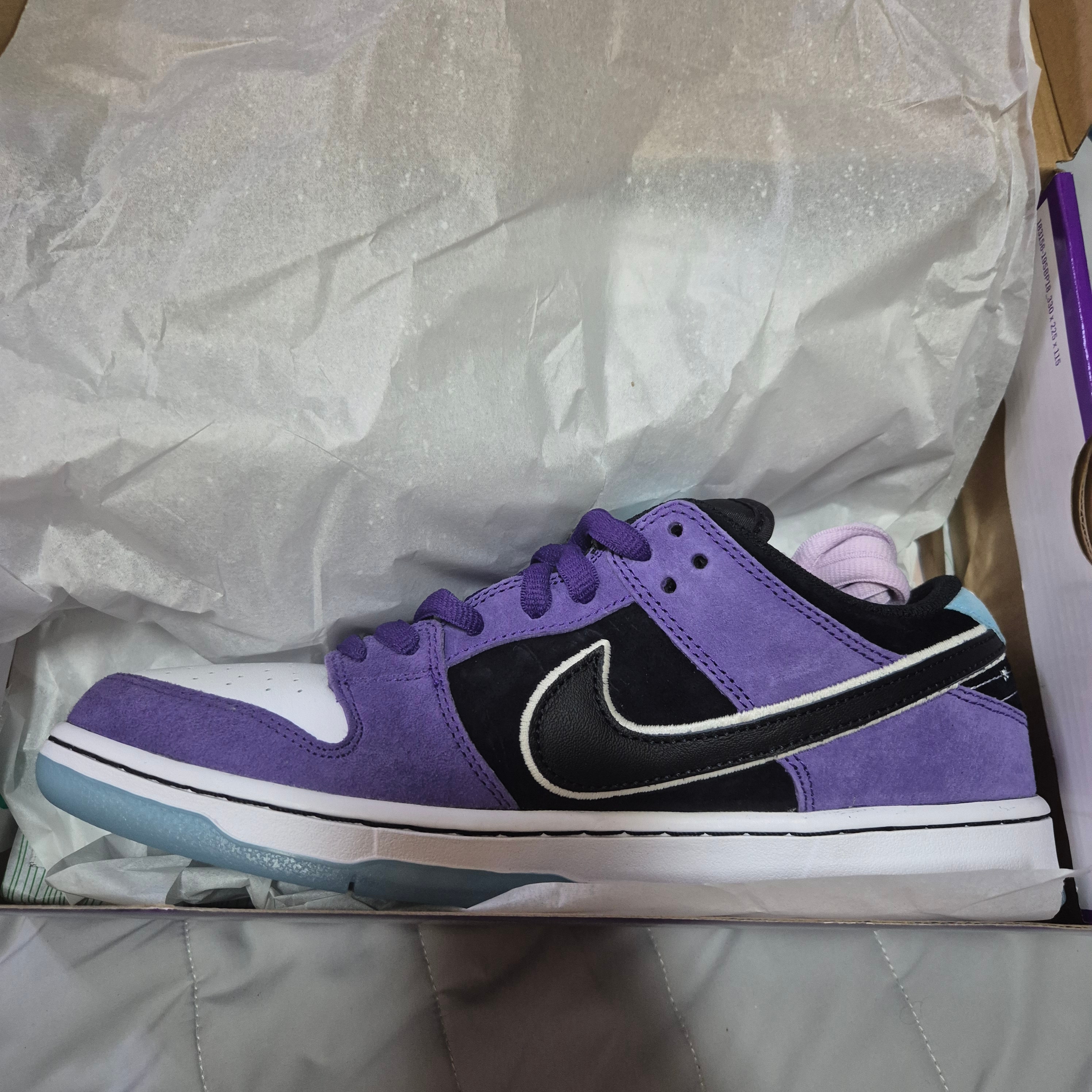 Nike x Hayley Wilson SB Dunk Low Pro Black and Court Purple 착용 스타일