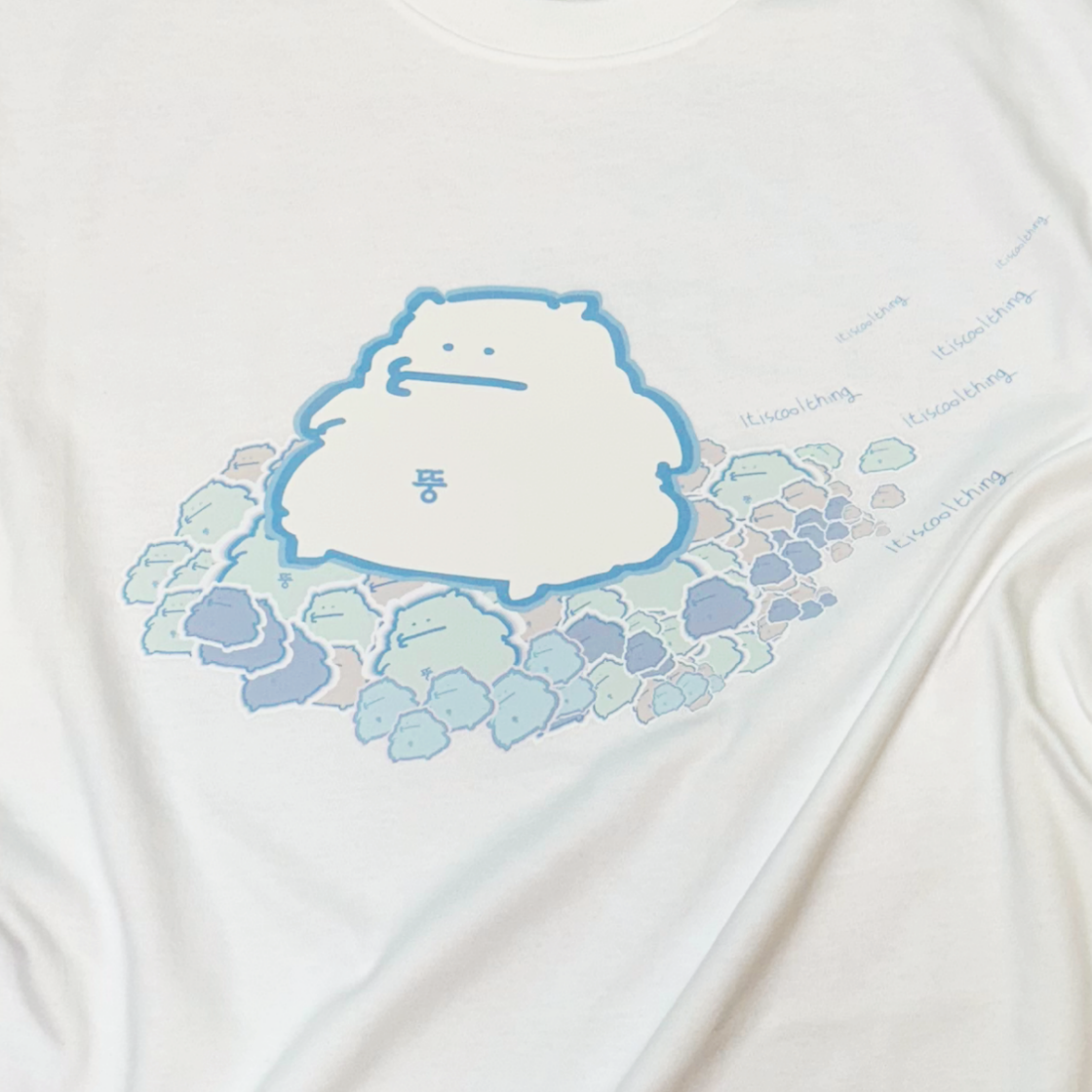 잇츠쿨띵 뚱민철 티셔츠 화이트(itiscoolthing Dung Mincheol T-Shirts White) - 3
