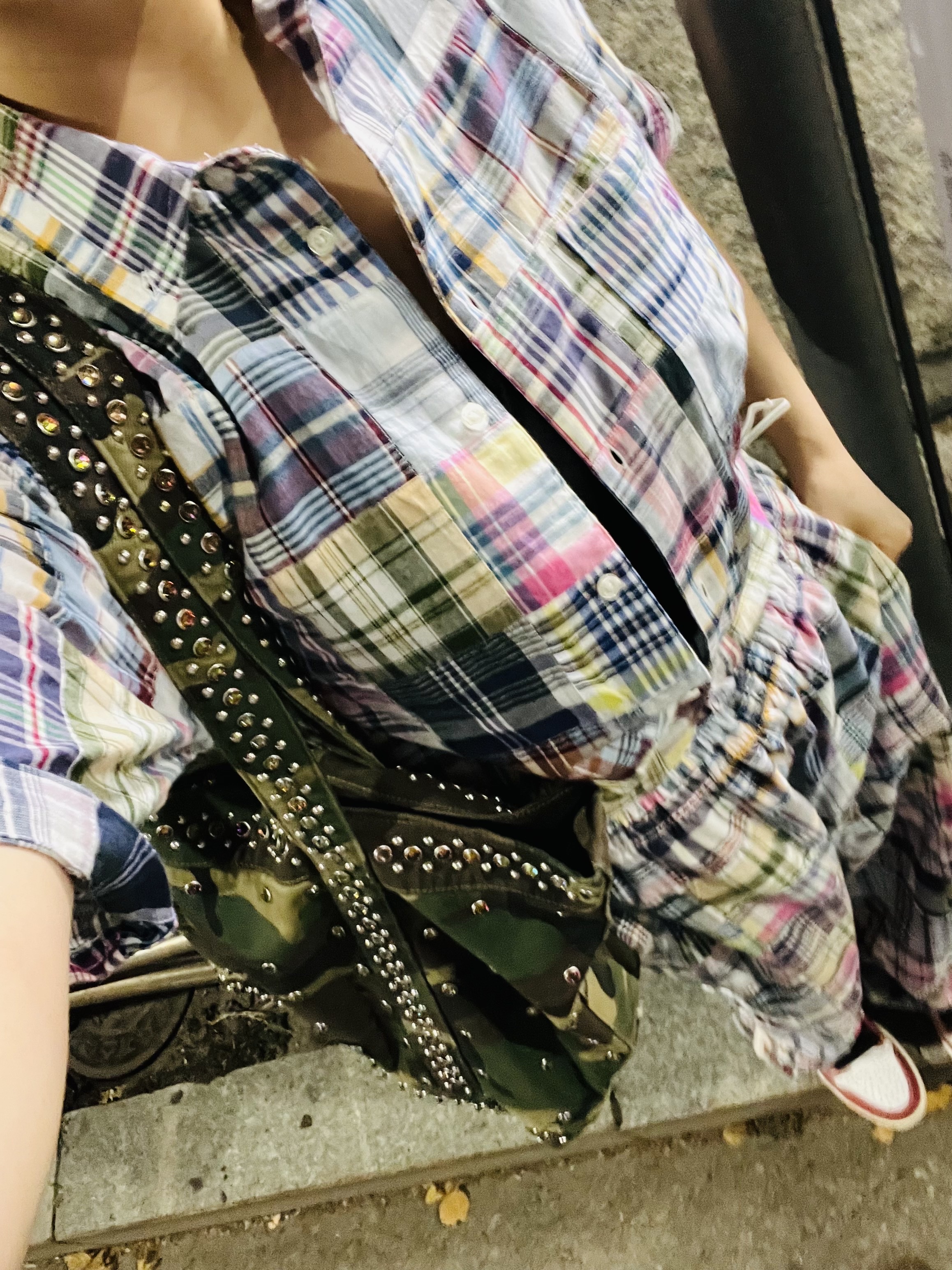 Jordan 1 x Trophy Room Retro High OG SP Chicago, Supreme x B.B. Simon Denim Tote Bag Woodland Camo - 25SS 착용 스타일