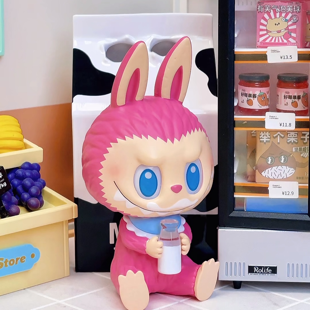 Pop Mart Labubu The Monsters Wacky Mart Series Figures Milk (Opened Case) 착용 스타일