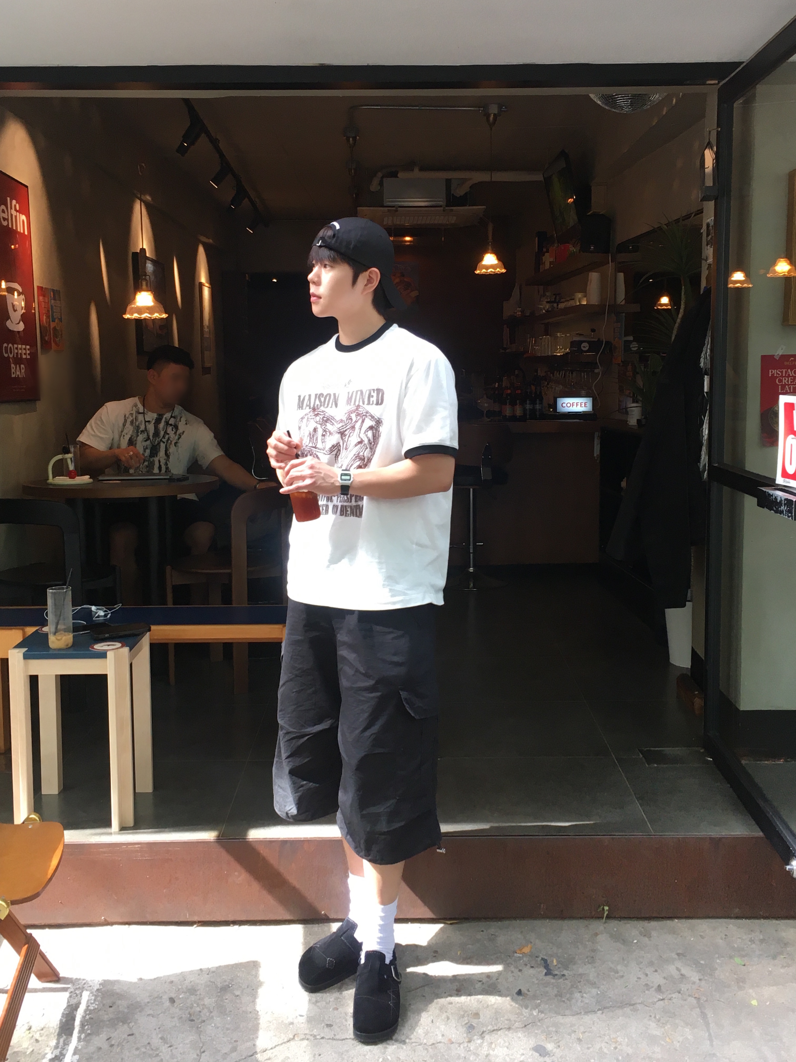 [프리오더] Polyteru Sliders Shoes Black 착용 스타일 - 1