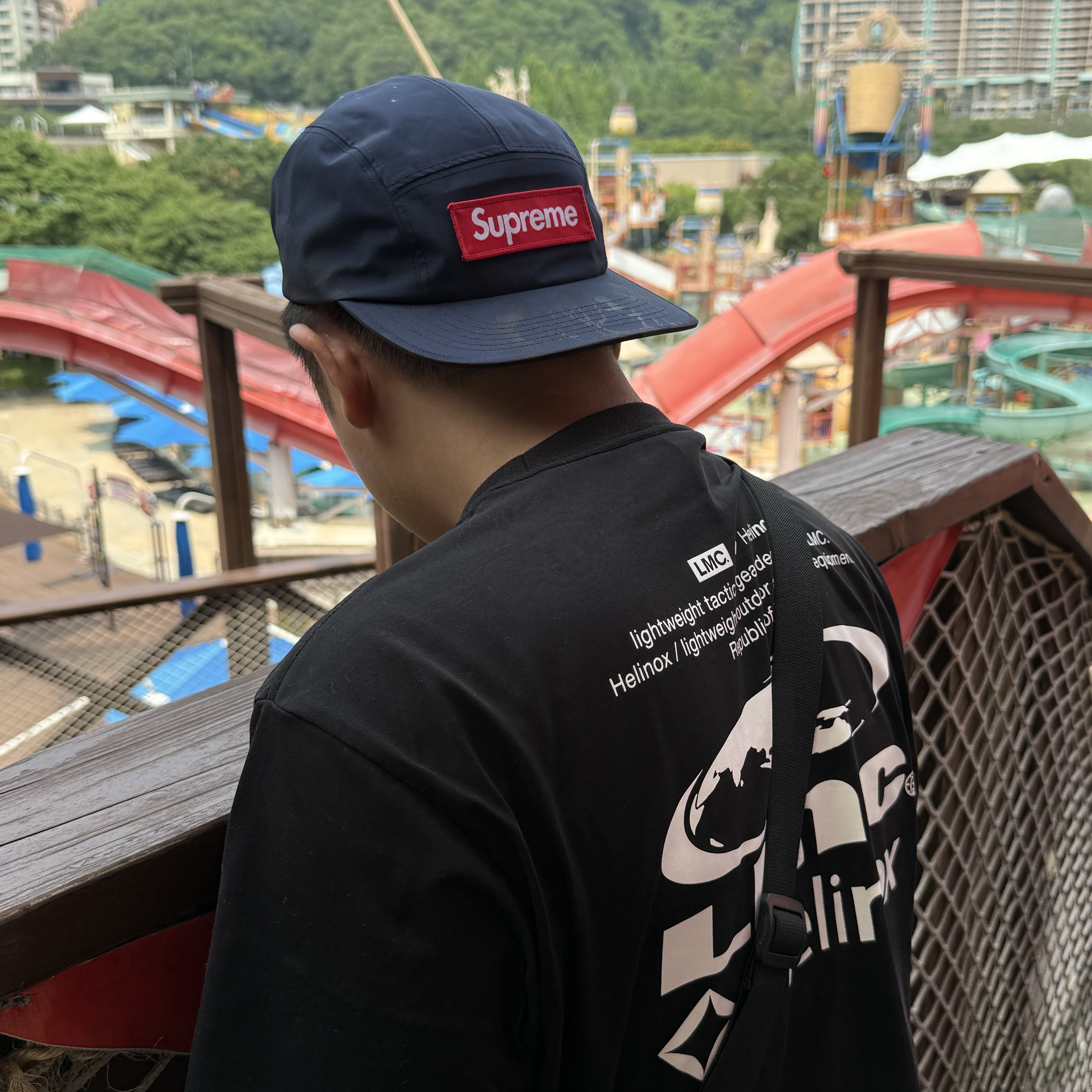 Supreme Gore-Tex Camp Cap Navy - 25SS, Helinox x LMC Aerocool T-Shirt White & Black (2 Pack) 착용 스타일