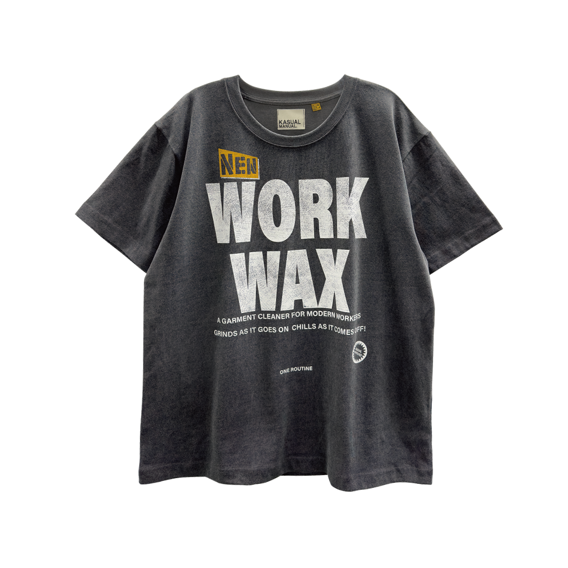 KM-2521-G Kasual Manual New Work Wax T-Shirt Dark Grey