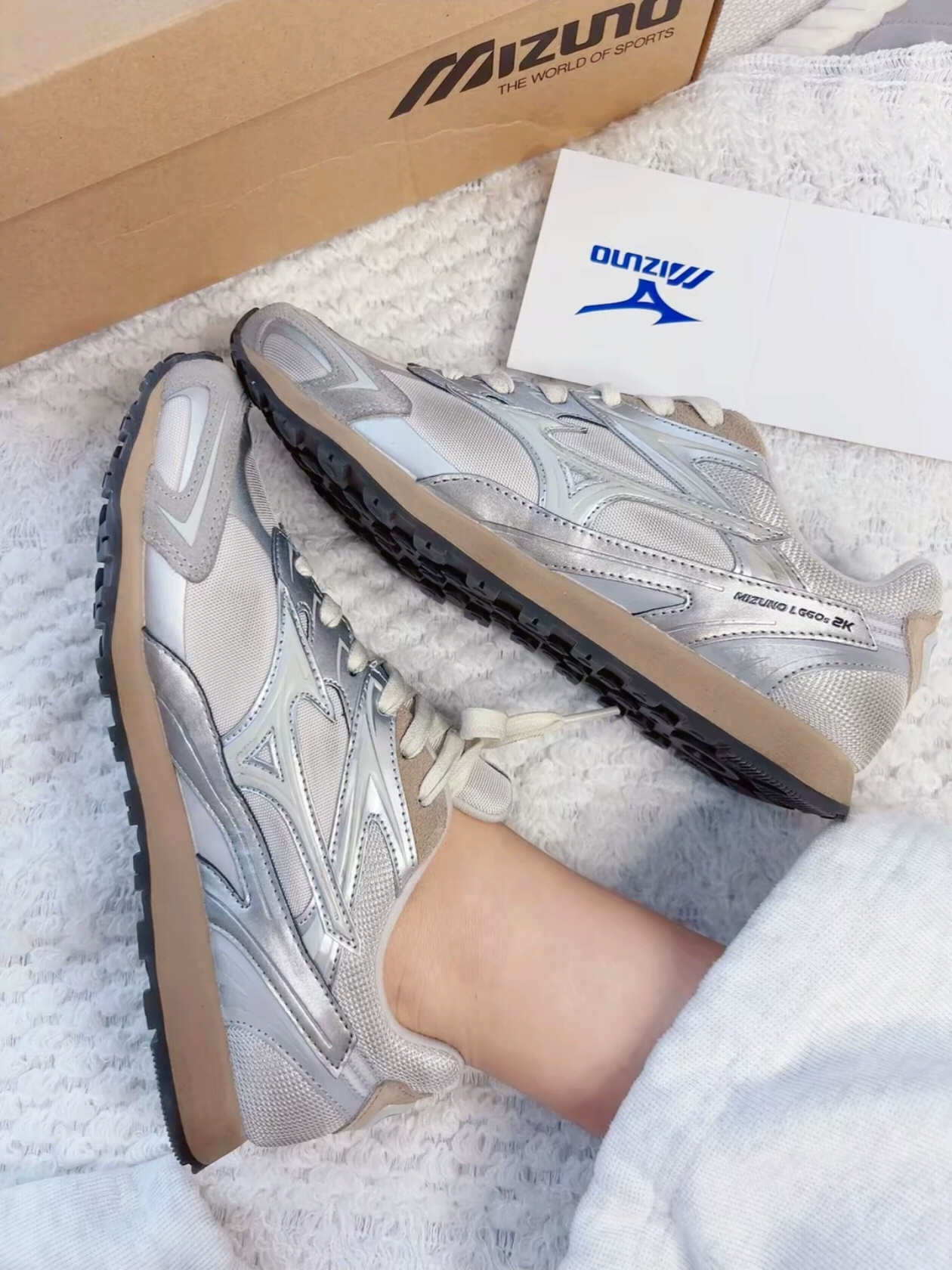 Mizuno LG 60S 2K White Grey 착용 스타일