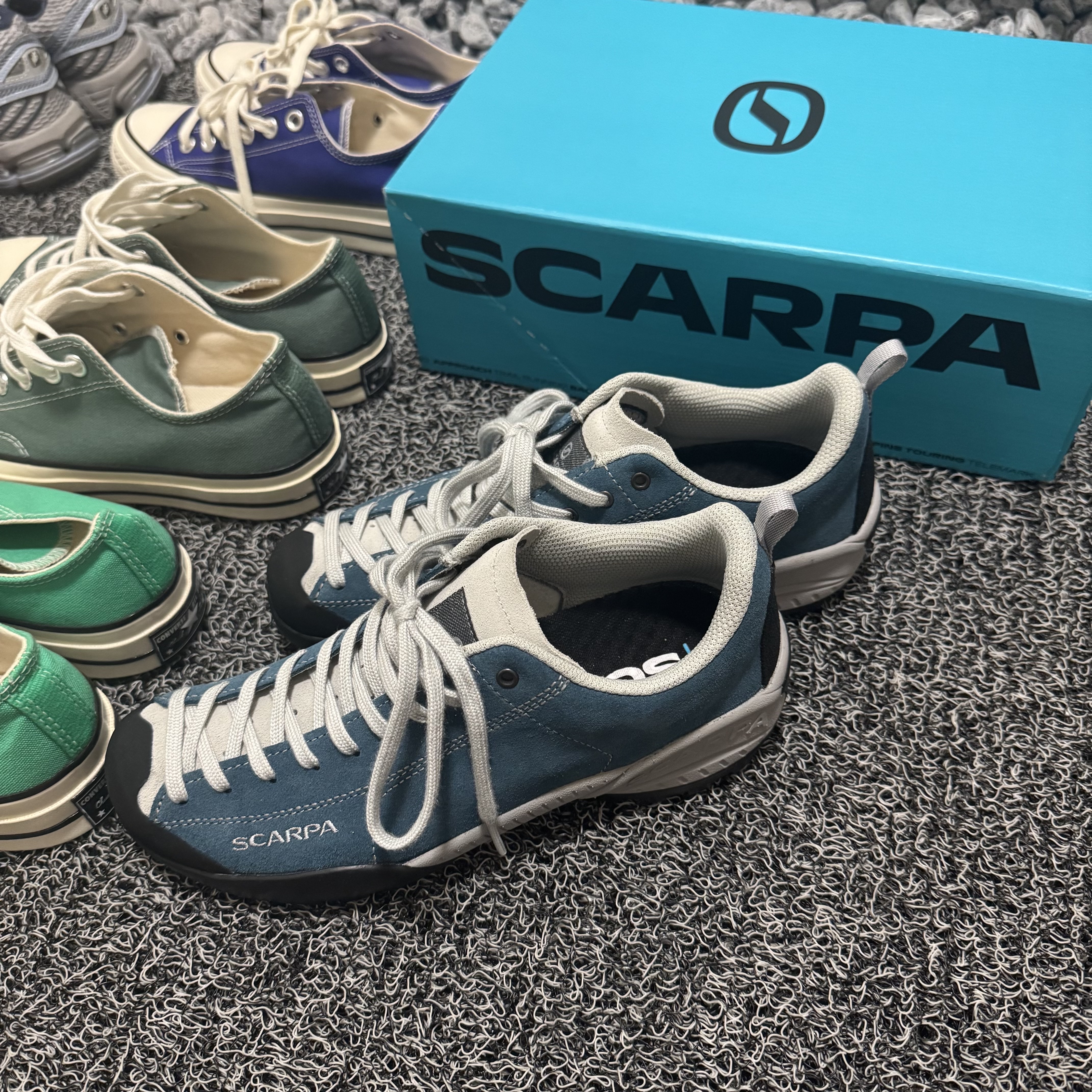 Scarpa Mojito Lake Blue - 24FW 착용 스타일