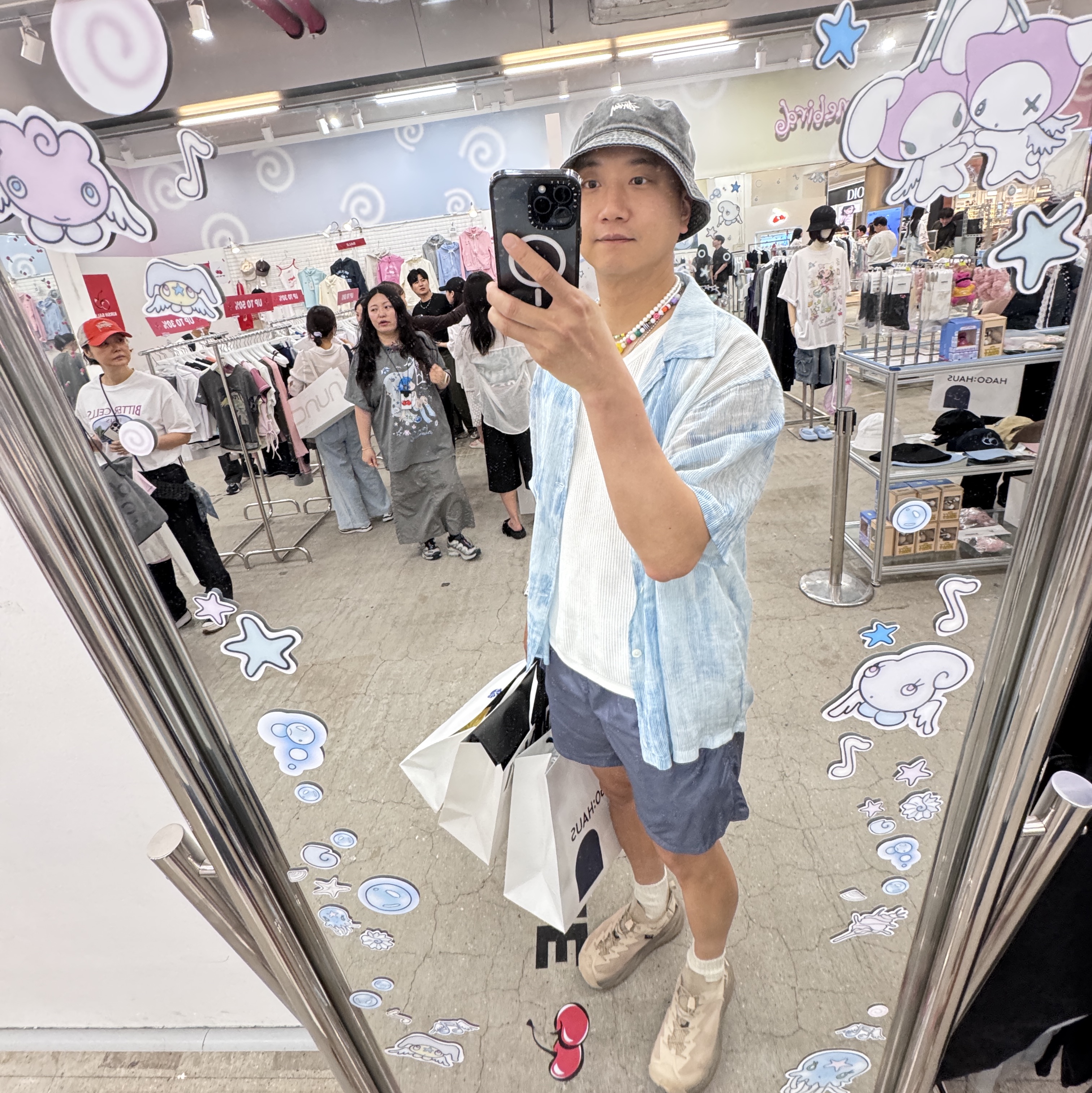 Stussy x Our Legacy Work Shop Low Profile Trucker Cap Black, Adidas Yeezy Boost 700 Wave Runner Solid Grey 2021/2022 착용 스타일 - 6