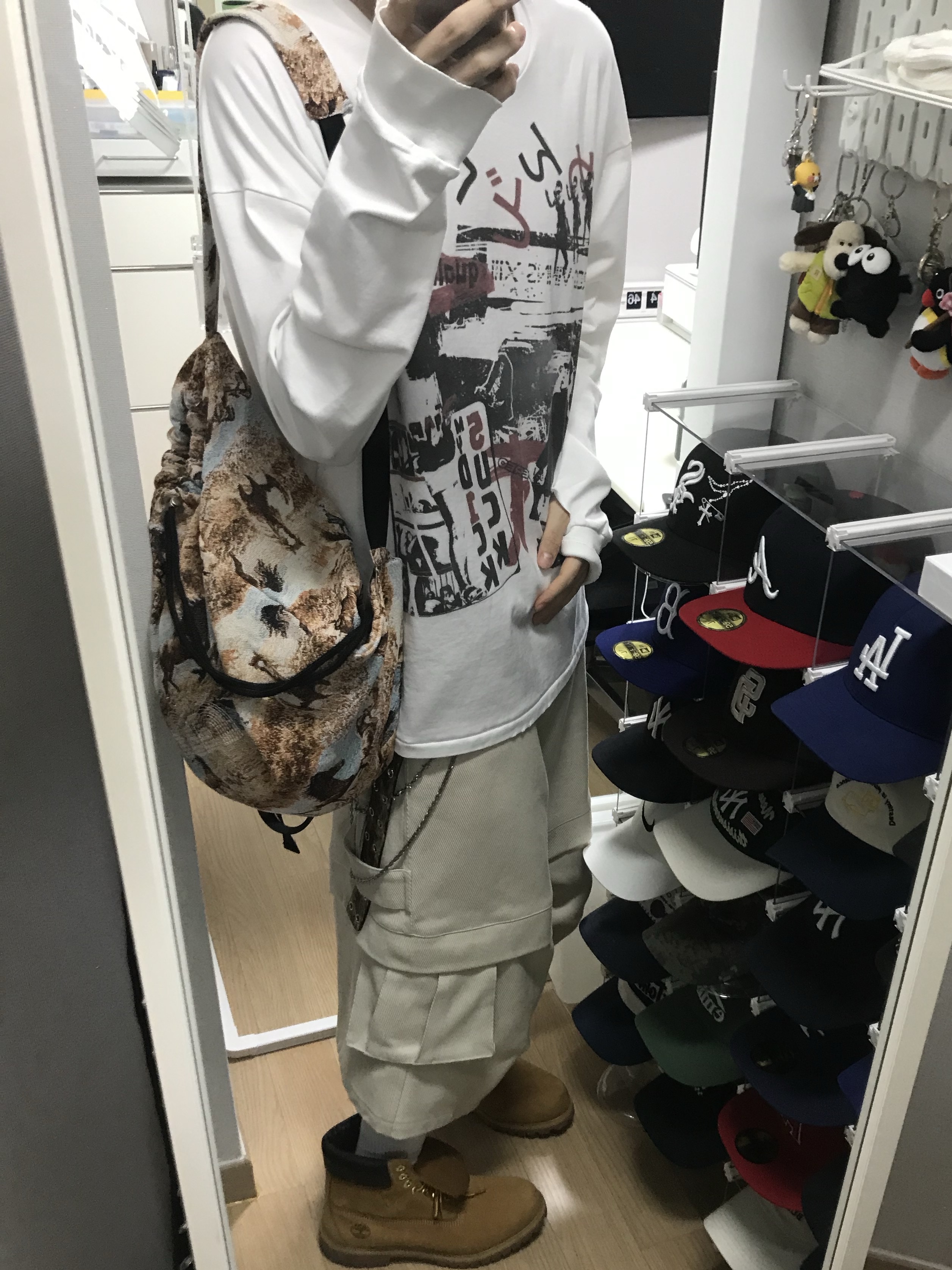 Timberland Premium 6 inch Waterproof Boot Wheat Nubuck - Wide, Kamien Titan Bermuda Pants Light Beige 착용 스타일 - 2