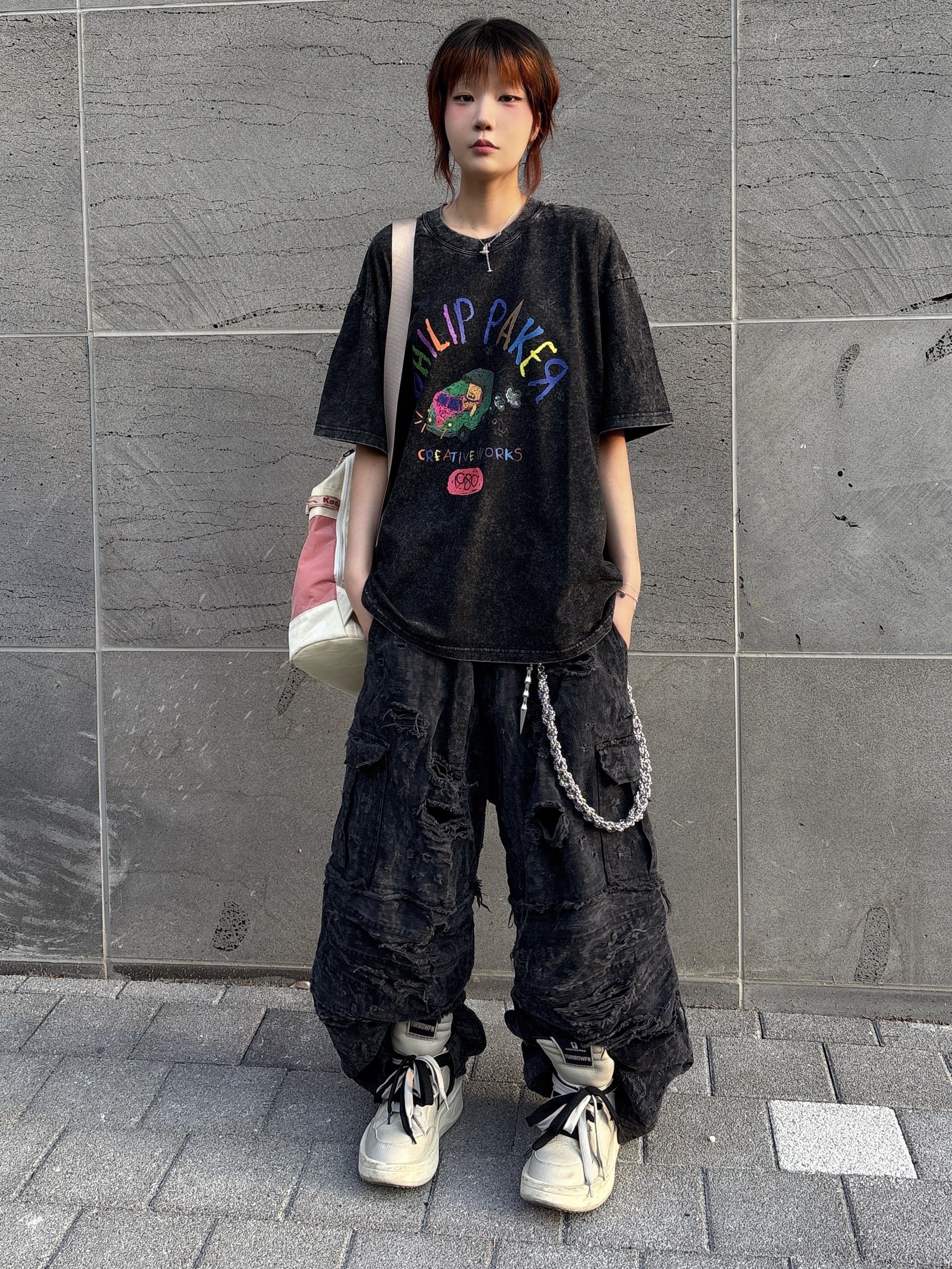 Converse x Drkshdw Turbowpn Pelican 착용 스타일 - 1