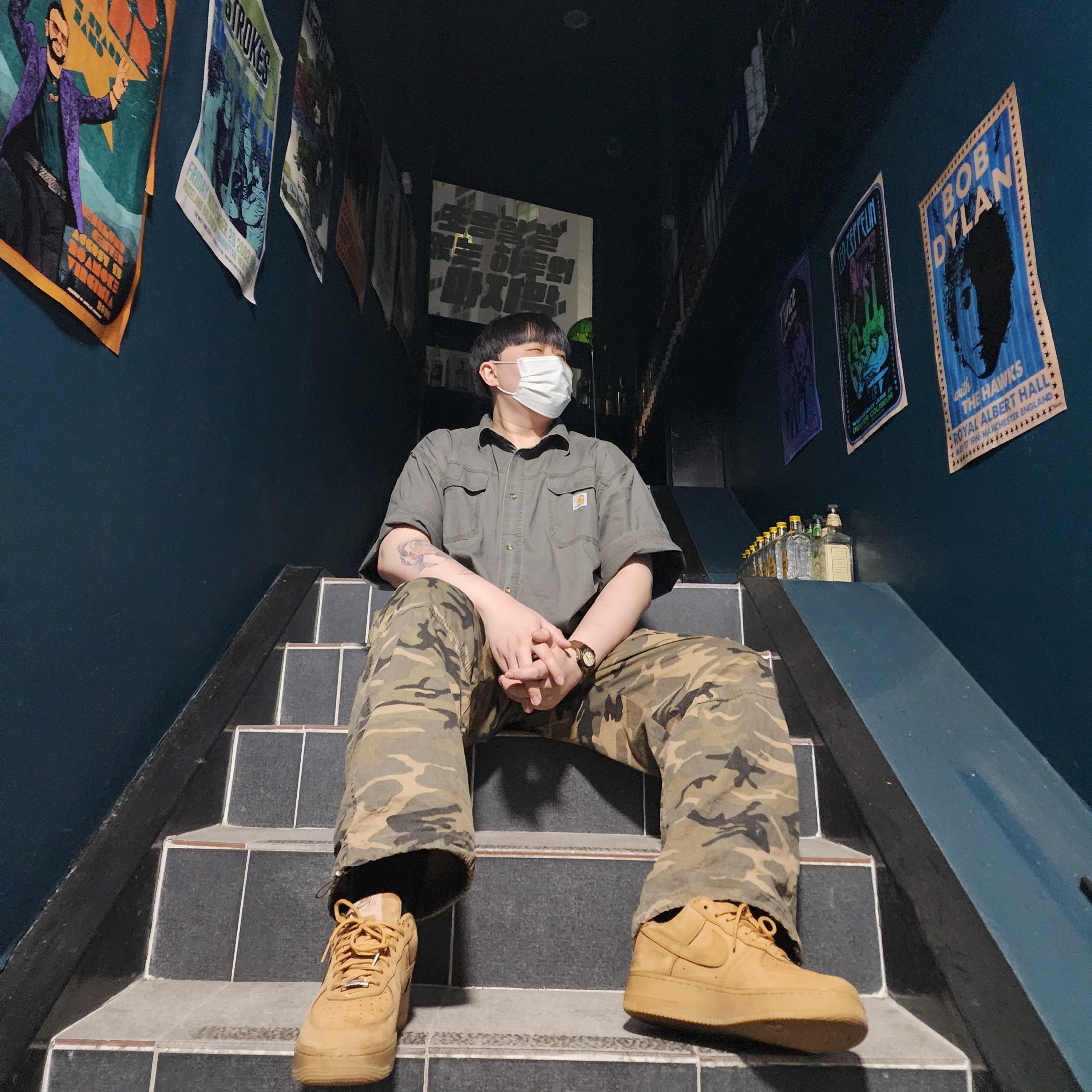 Nike x Supreme Air Force 1 Low Flax, Casio FT500WC-5BV 착용 스타일 - 2
