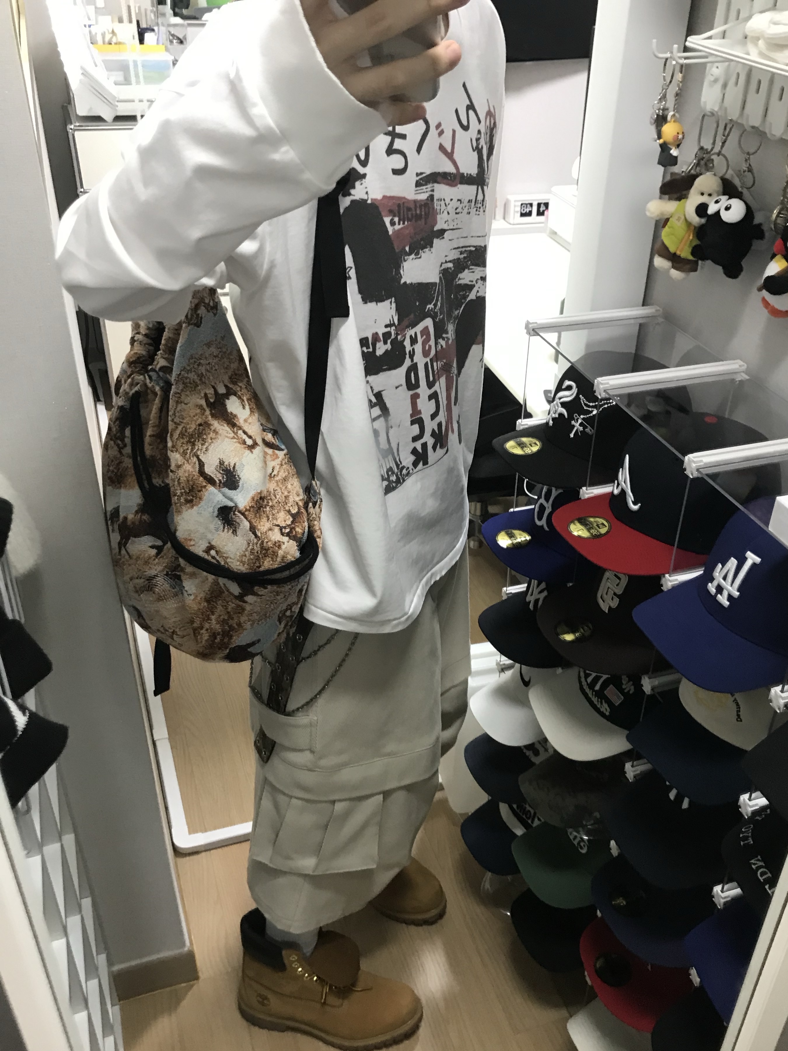 Timberland Premium 6 inch Waterproof Boot Wheat Nubuck - Wide, Kamien Titan Bermuda Pants Light Beige 착용 스타일 - 1