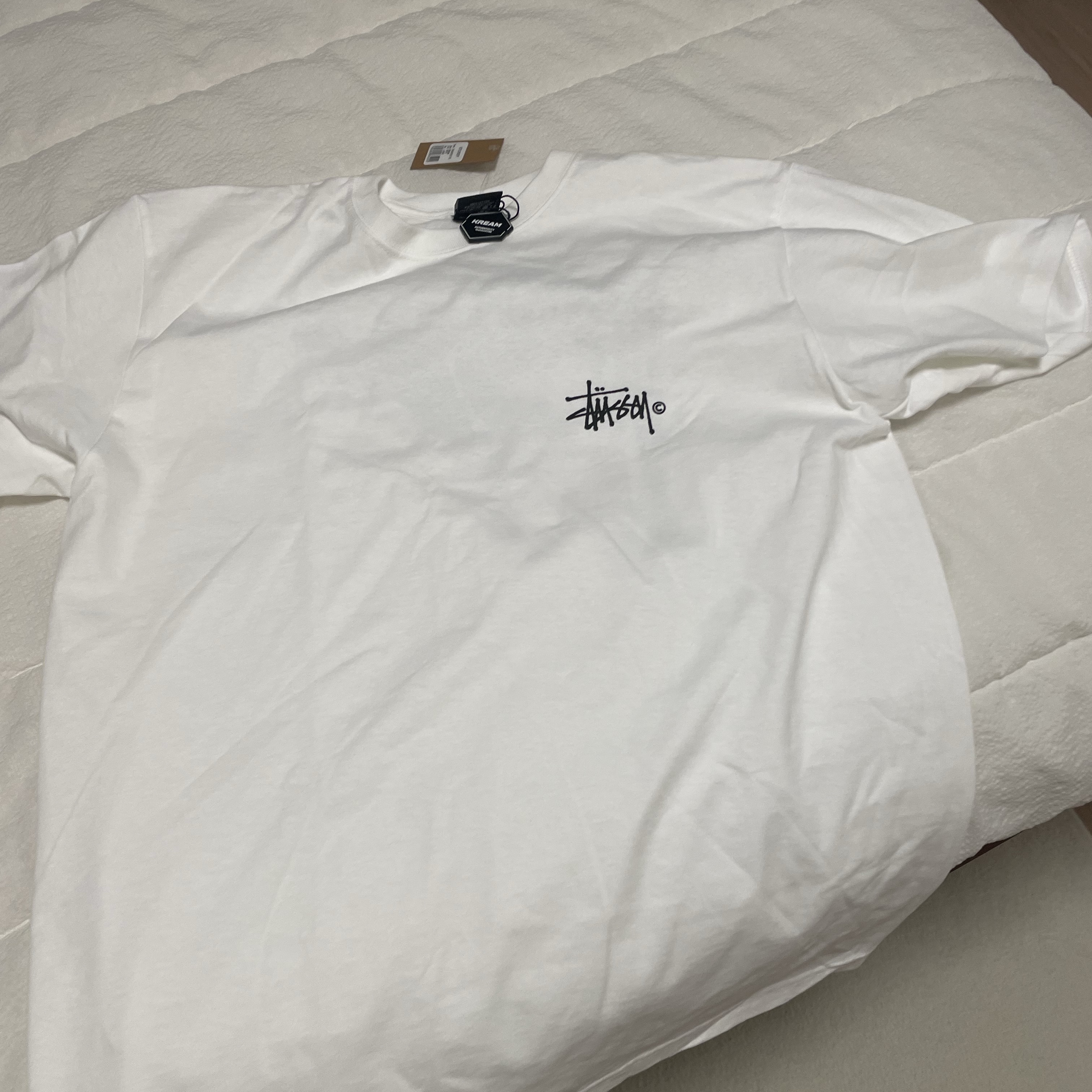 Stussy Grassfed T-Shirt White 착용 스타일 - 1