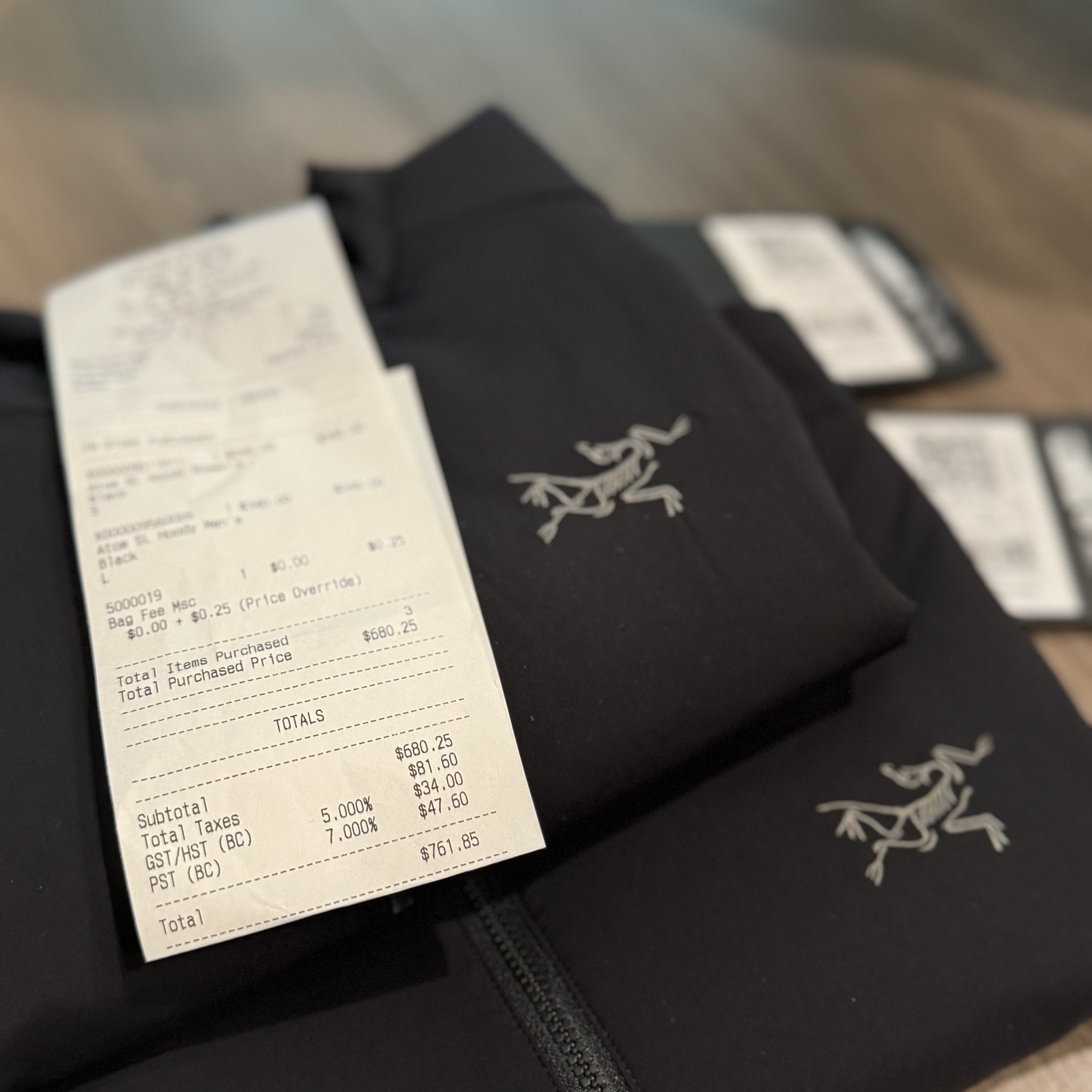 Arc'teryx Atom SL Hoody Black 착용 스타일 - 1