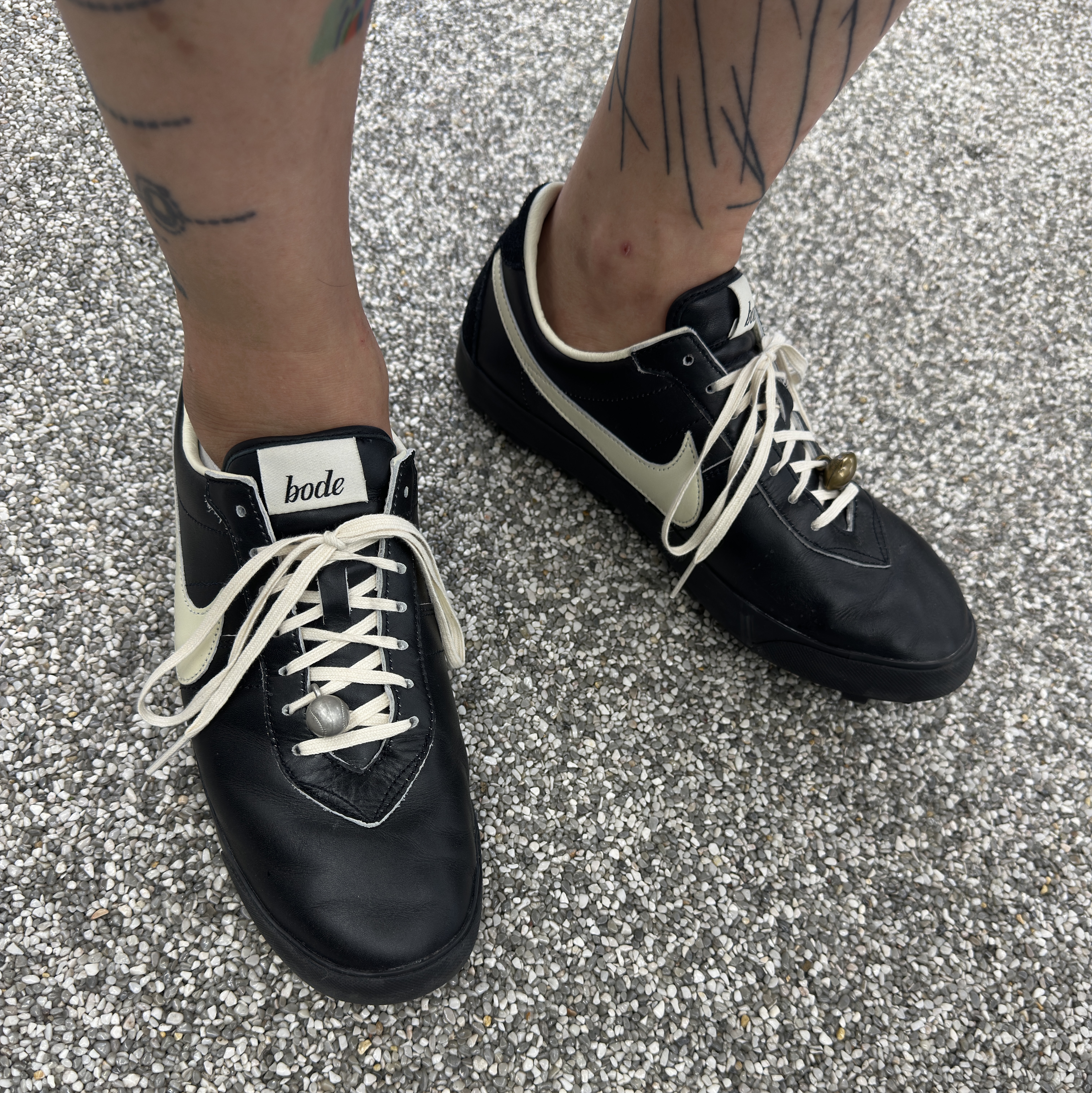 Nike x Bode Astrograbber SP Black and Coconut Milk, Nike x Bode Mesh Jersey Ecru - US/EU 착용 스타일 - 2