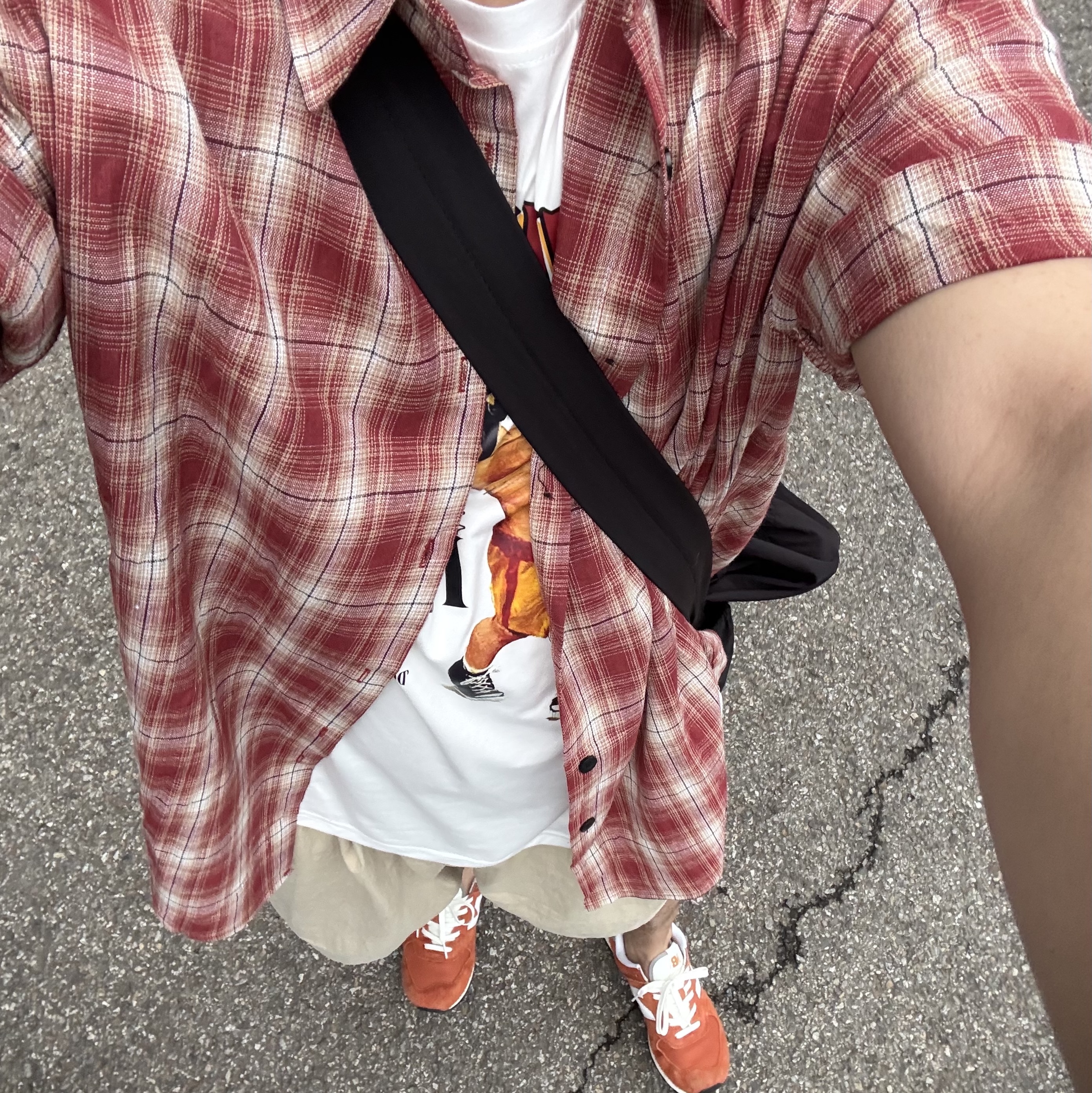 New Balance 574 Heritage Orange Burst White 착용 스타일