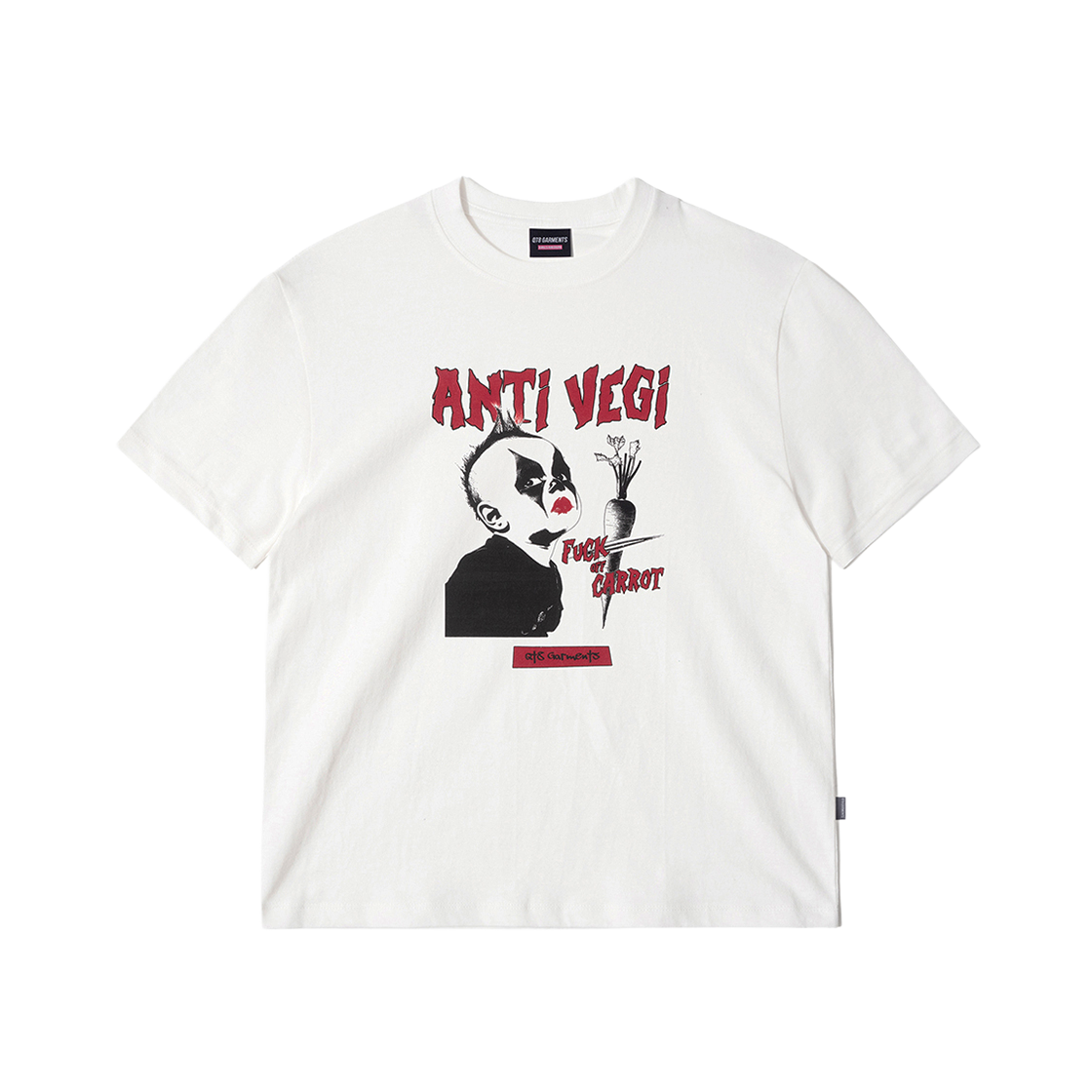 큐티에잇 가먼츠 안티 베지 W 티 아이보리(QT8 GARMENTS Anti-Vegi W Tee Ivory)