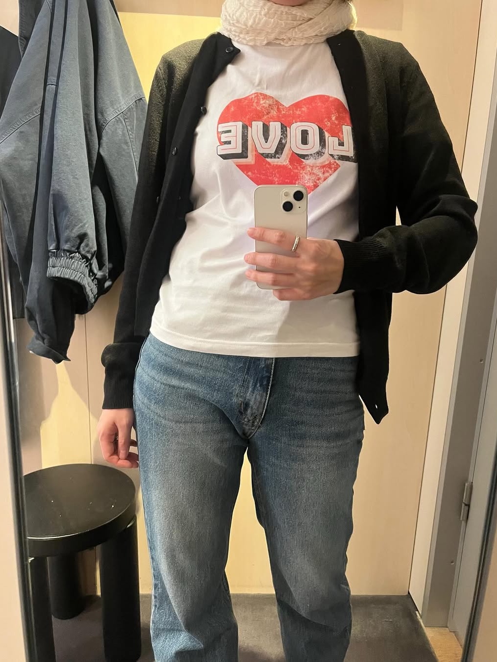 The Saturday Evening Post Vintage Heart T-Shirt_White 착용 스타일 - 4