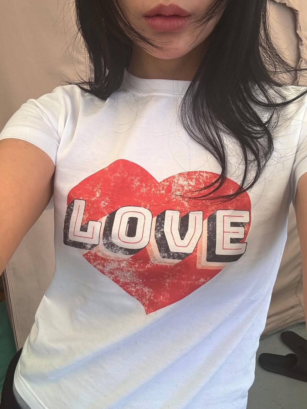 The Saturday Evening Post Vintage Heart T-Shirt_White 착용 스타일 - 4