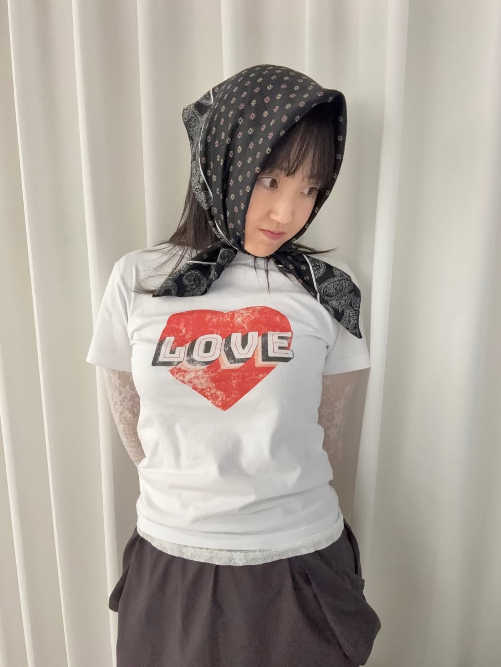 The Saturday Evening Post Vintage Heart T-Shirt_White 착용 스타일 - 3