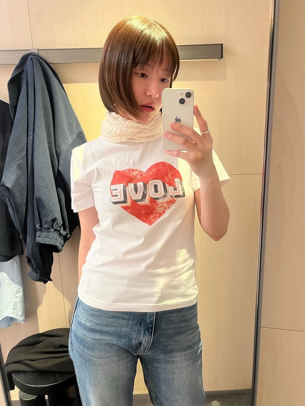 The Saturday Evening Post Vintage Heart T-Shirt_White 착용 스타일 - 1