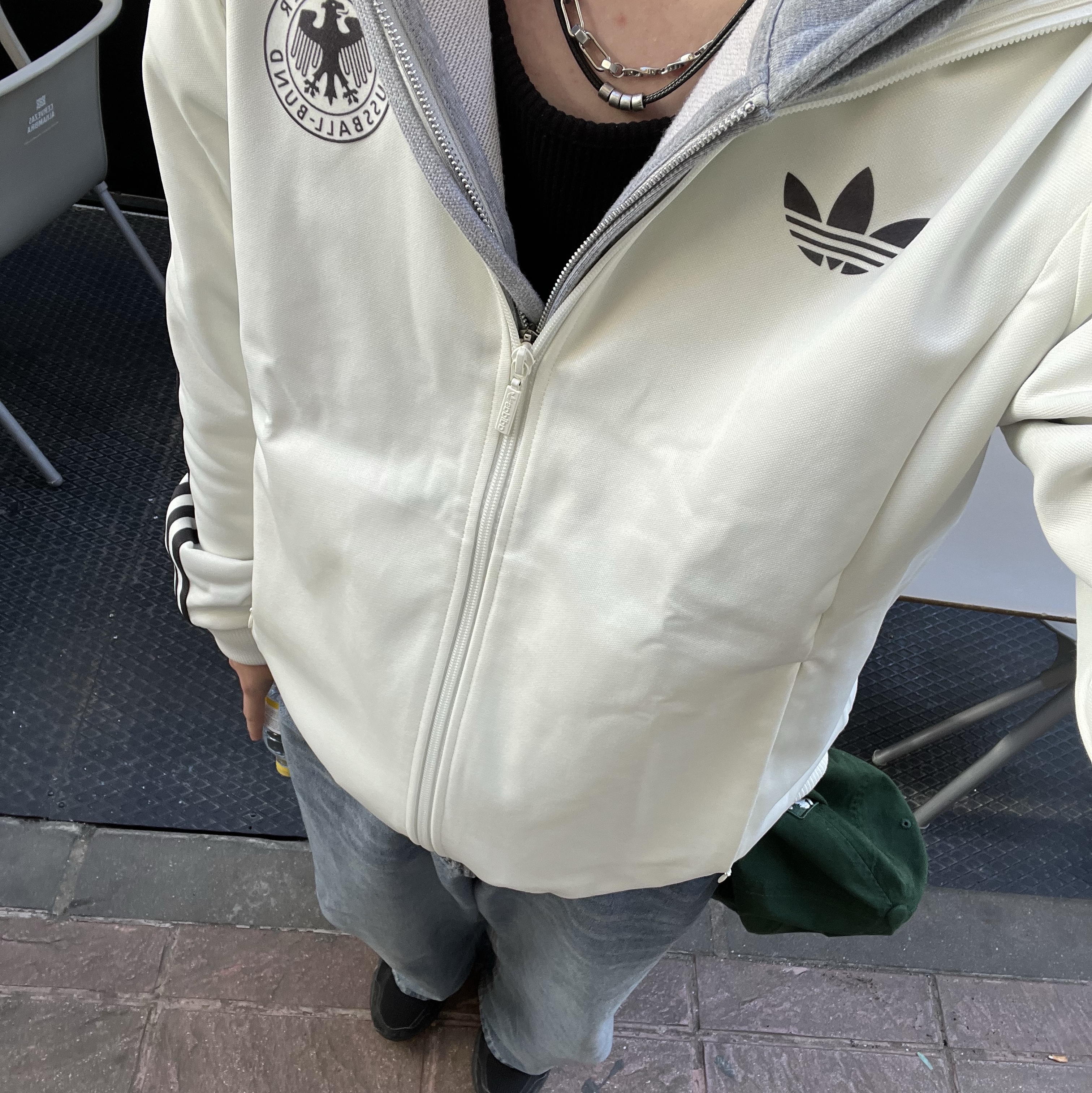 Adidas German Beckenbauer Track Top Off White - KR Sizing 착용 스타일
