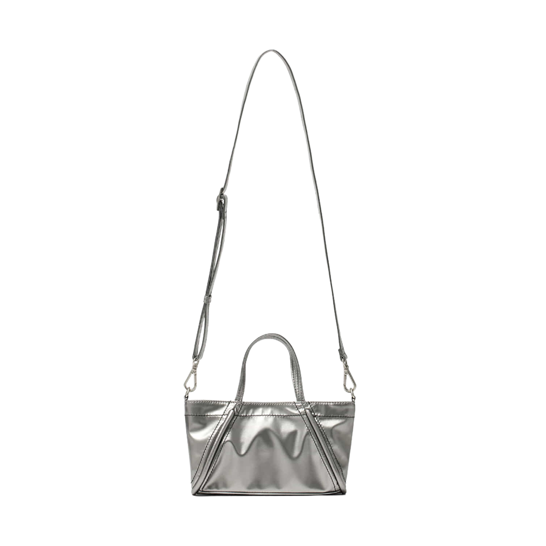 마뗑킴 미니 코팅 토트백 다크 실버(Matin Kim Mini Coating Tote Bag Dark Silver) - 2