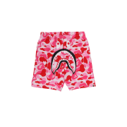 BAPE ABC Camo Shark Sweat Shorts Pink