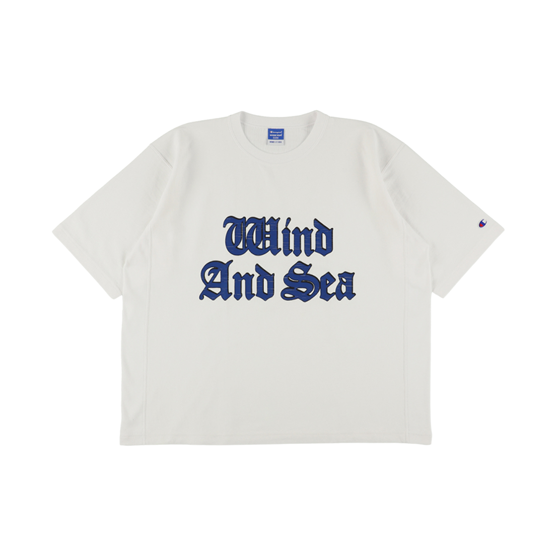 CHPU252CBSS065WH Champion x Wind and Sea Reverse Weave Jersey S/S T-Shirt White