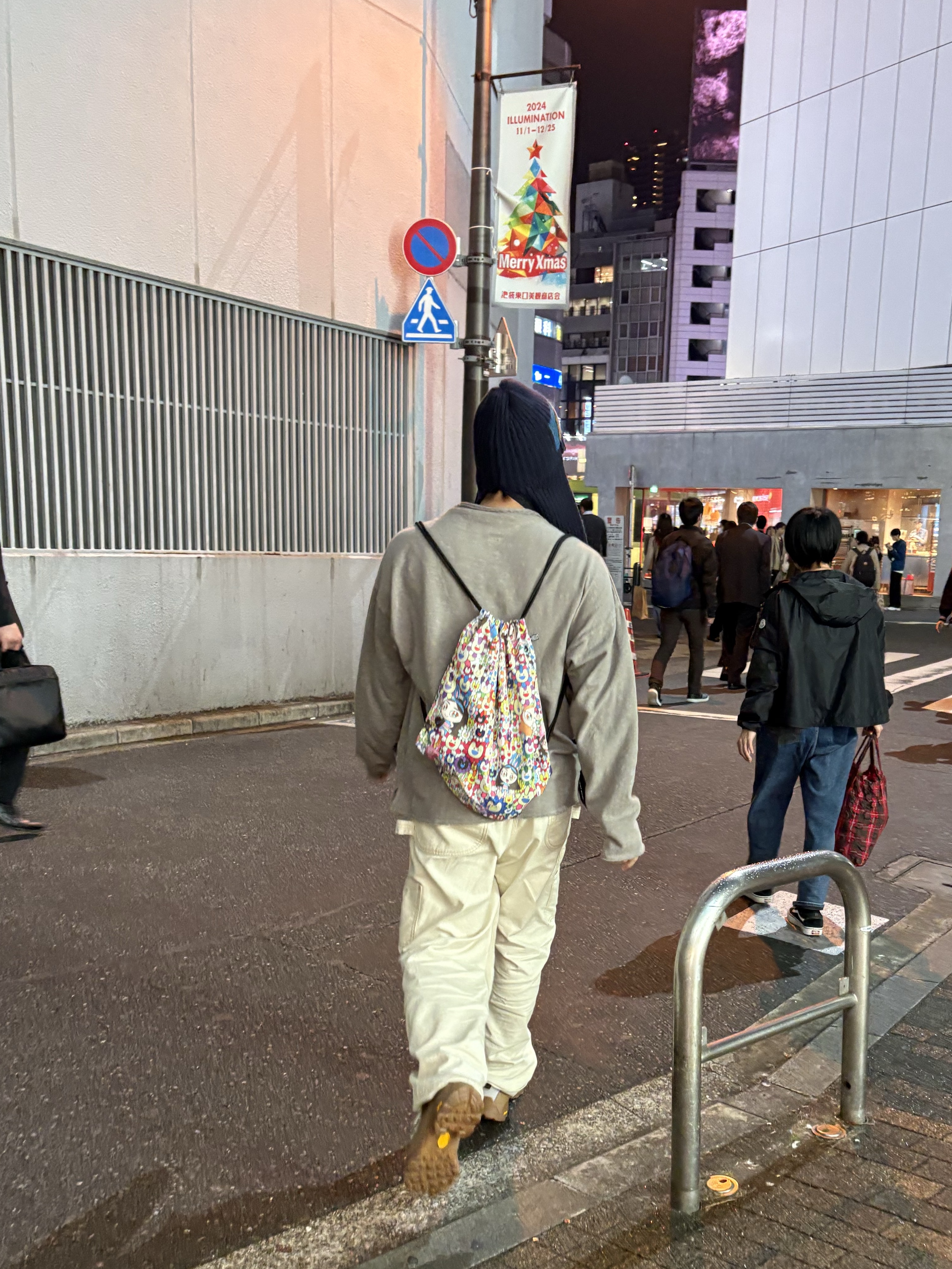 Kapital Amuse Knit Gandhi Long Sleeve T-Shirt Ice Gray, Kapital 5G Wool Tugihagi Gale Cap Navy 착용 스타일 - 3