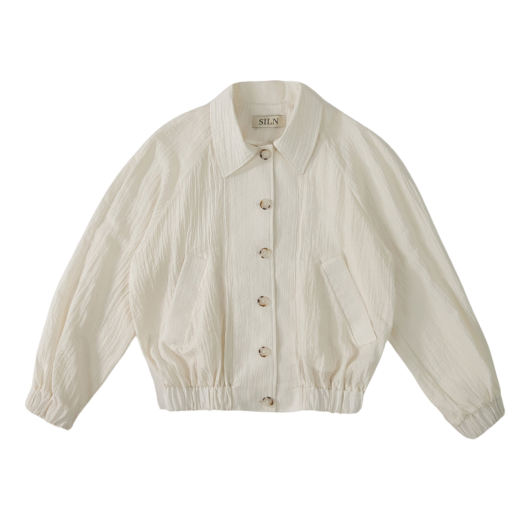 SN25JP02 SLIN Sheer Flow Windbreaker Ivory