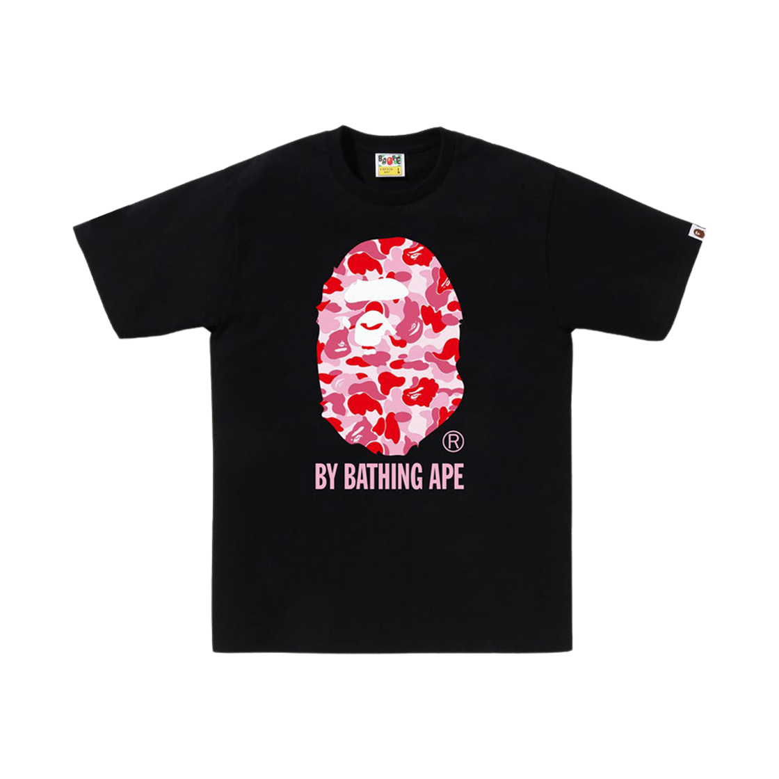 베이프 ABC 카모 바이 베이싱 에이프 티셔츠 블랙 핑크(BAPE ABC Camo By Bathing Ape T-Shirt Black Pink)