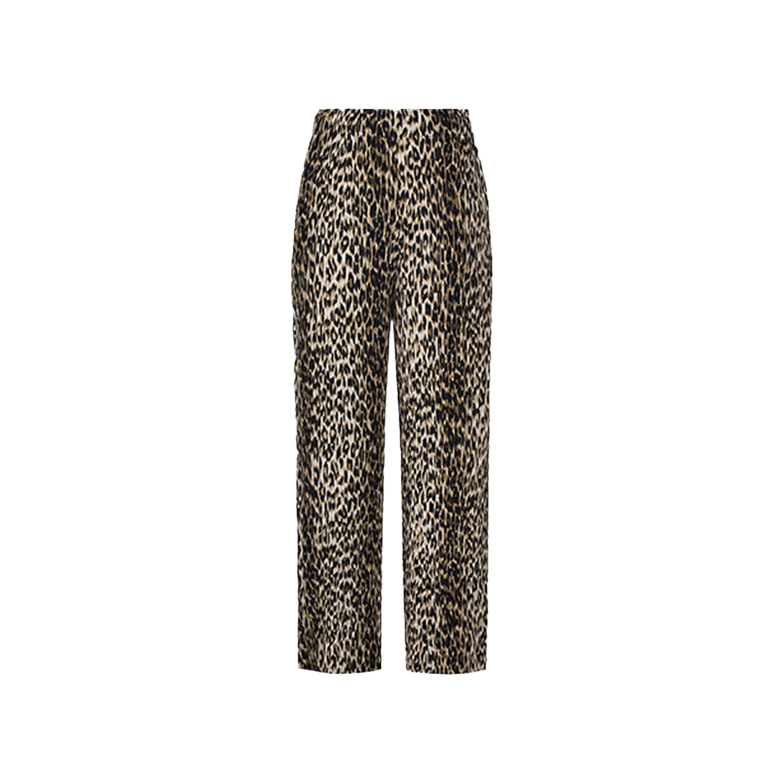 몽플리쎄 여성 레오파드 와이드핏 플리츠 롱 팬츠 브라운(Monplisse Women Leopard Wide Fit Pleats Long Pants Brown) - 1