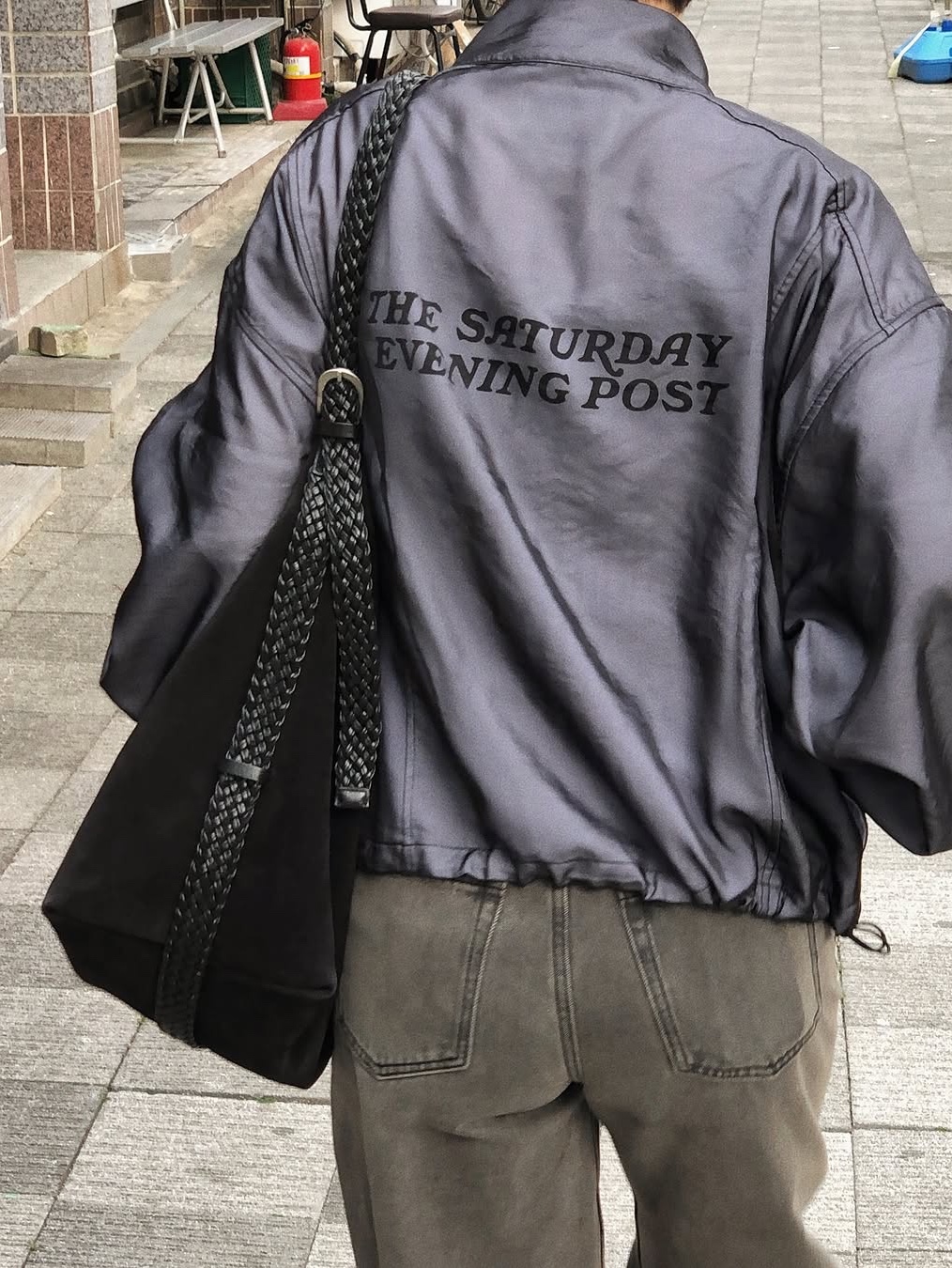 The Saturday Evening Post Sheer Jacket_Black 착용 스타일 - 2