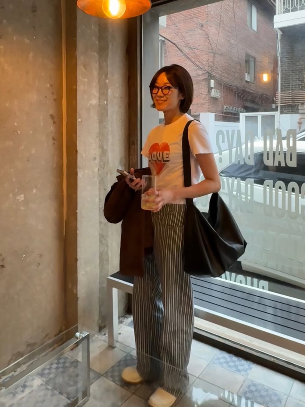 The Saturday Evening Post Vintage Heart T-Shirt_White 착용 스타일 - 4