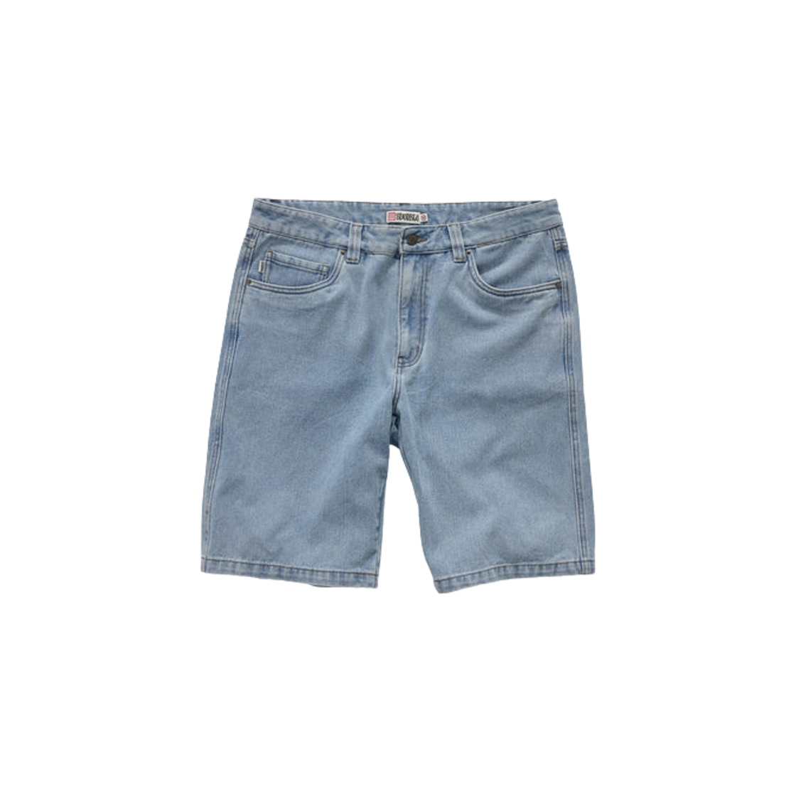 SD024S3601 S/Double Embroidered Denim Standard Shorts Fade Wash