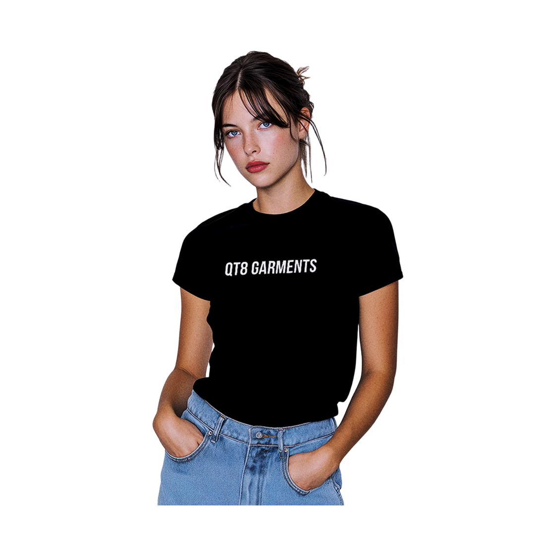 큐티에잇 가먼츠 오지 로고 W 티 블랙(QT8 GARMENTS OG Logo W Tee Black) - 3