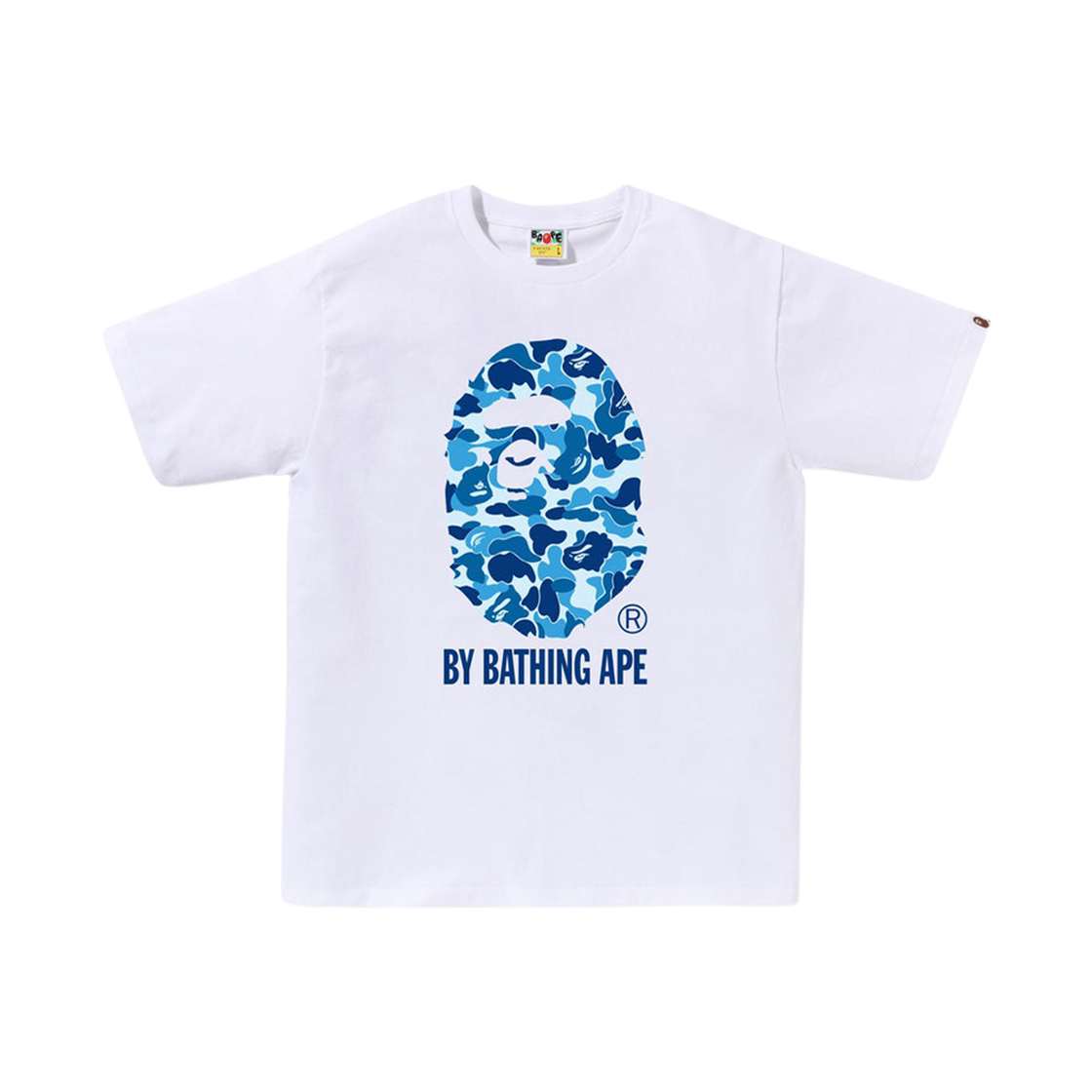 베이프 ABC 카모 바이 베이싱 에이프 티셔츠 화이트 블루(BAPE ABC Camo By Bathing Ape T-Shirt White Blue)