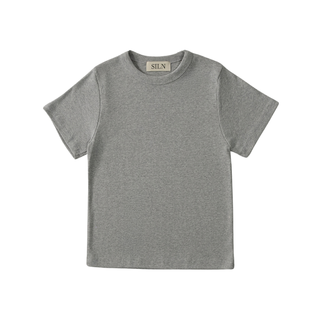 실른 클래시 에센셜 티셔츠 메란지 그레이(SLIN Classy Essential T-Shirt Melange Grey)