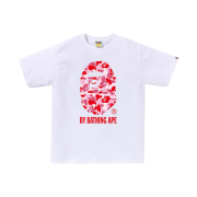 BAPE ABC Camo By Bathing Ape T-Shirt White Pink