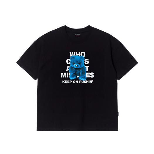 Q5MWTS001BLK QT8 GARMENTS Rough Bear W Tee Black