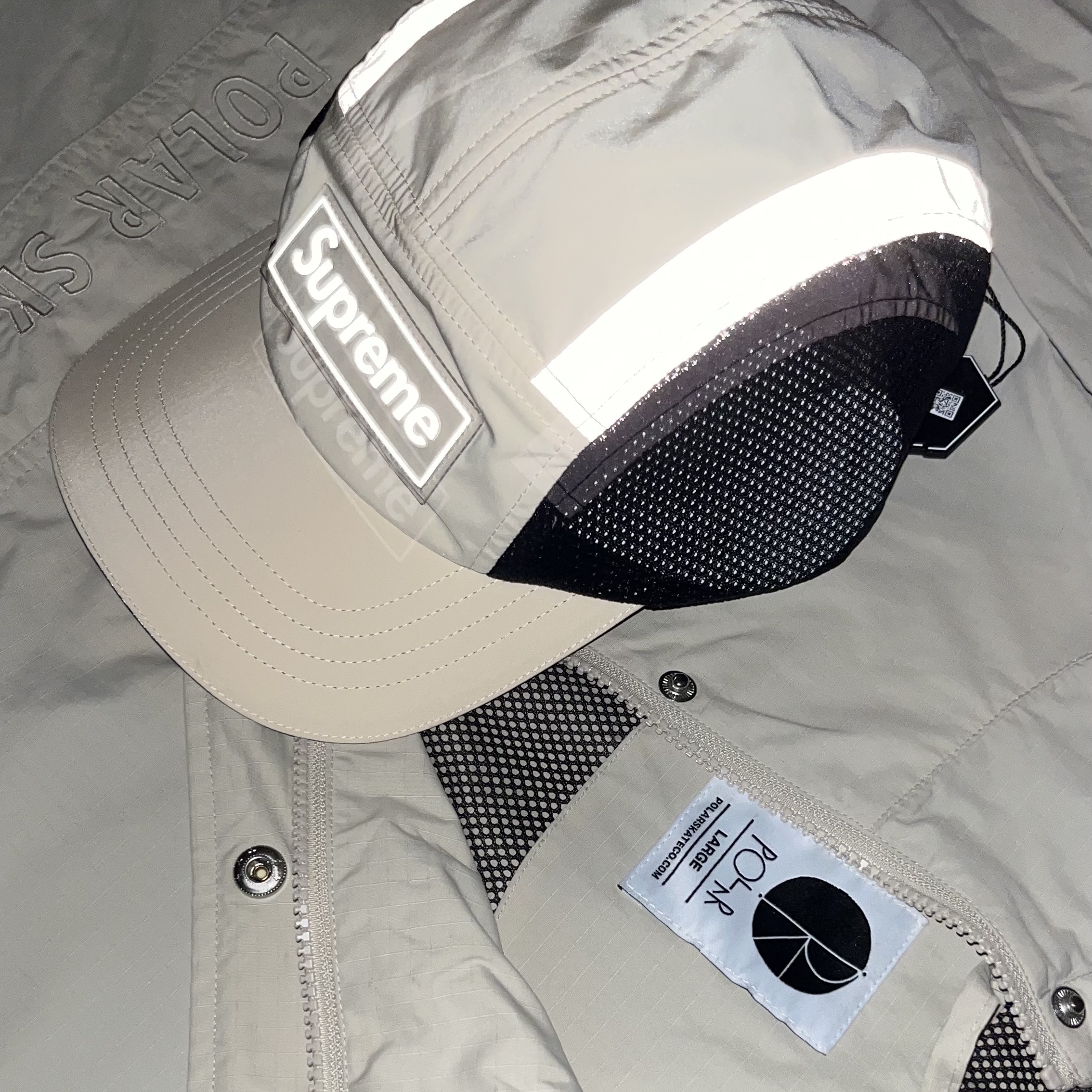 Supreme Side Mesh Camp Cap Cream - 25SS 착용 스타일
