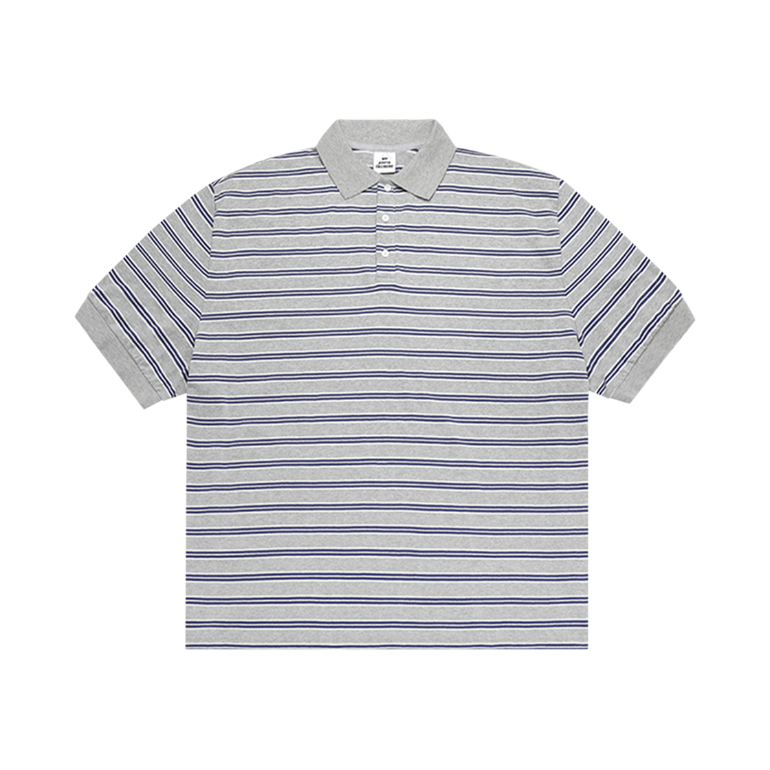 [KREAM 단독] 엠제이디 오버사이즈 스트라이프 폴로 멜란지 그레이([KREAM 단독] MJD Oversized Stripe Polo Melange Grey)