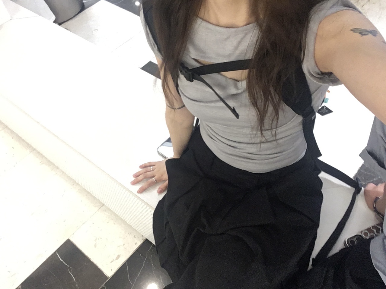 Sansan Gear Capri Pants Black - 25SS, Salomon Trailblazer 10 Black 착용 스타일 - 2