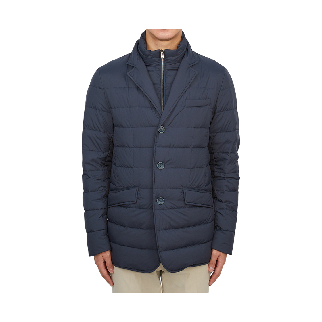 에르노 라 자카 패딩 네이비(Herno La Zaca Padding Jumper Navy)