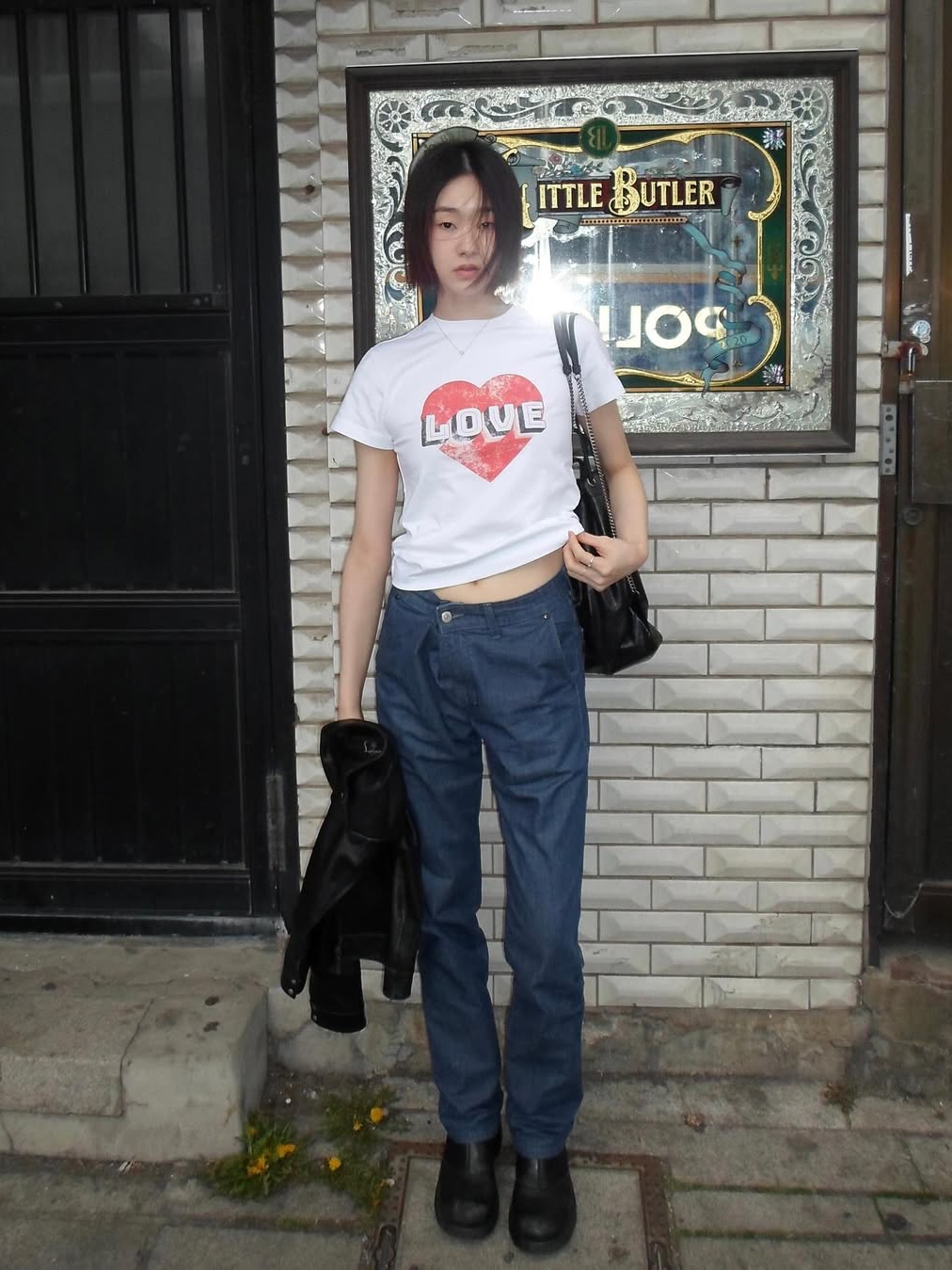The Saturday Evening Post Vintage Heart T-Shirt_White 착용 스타일 - 2