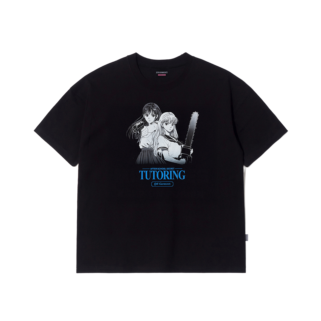 큐티에잇 가먼츠 튜터링 W 티 블랙(QT8 GARMENTS Tutoring W Tee Black)