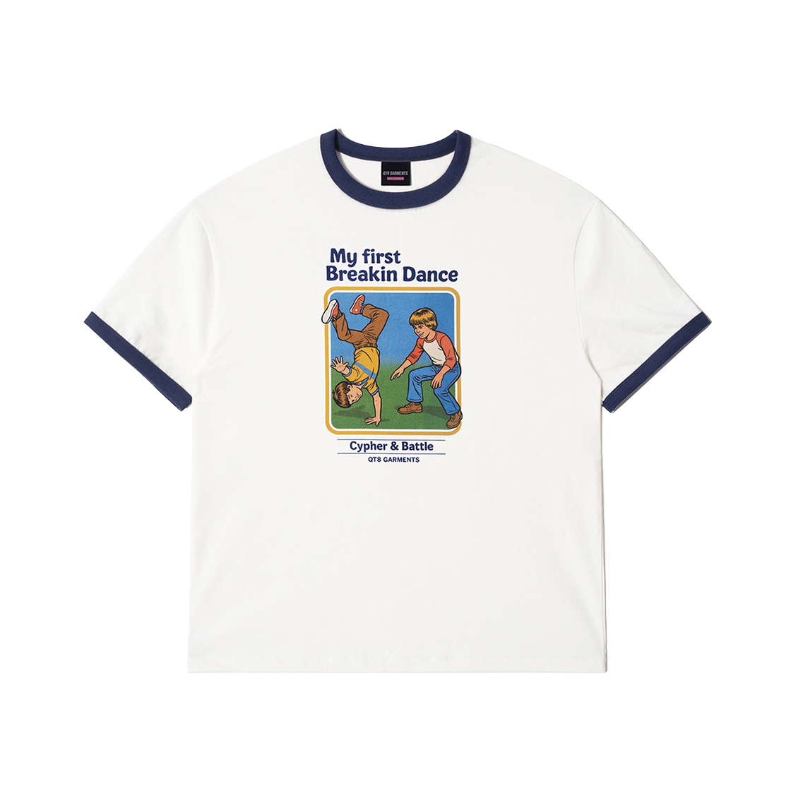 큐티에잇 가먼츠 마이 퍼스트 브레이킹 링거 W 티 네이비(QT8 GARMENTS My First Breakin’Ringer W Tee Navy)
