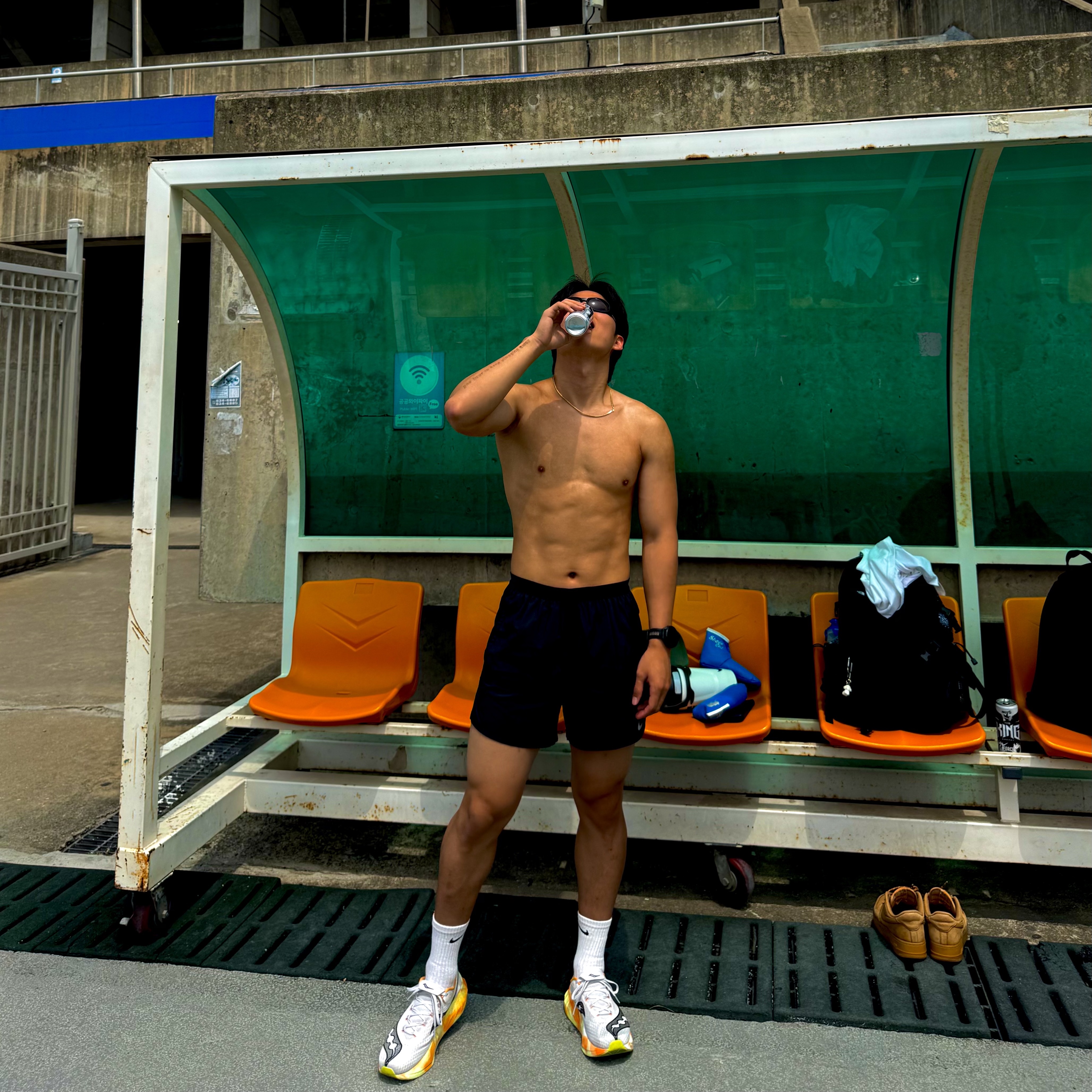 Nike Dri-Fit Stride 5 Inch Brief Lined Running Shorts Black - Asia 착용 스타일