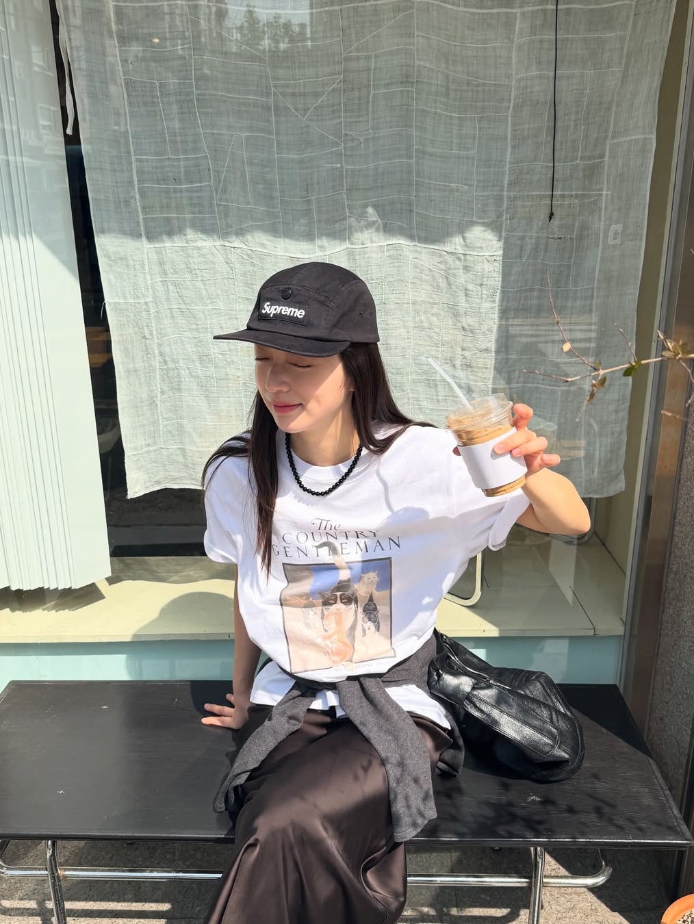 The Saturday Evening Post Country Cat T-Shirt White 착용 스타일 - 1